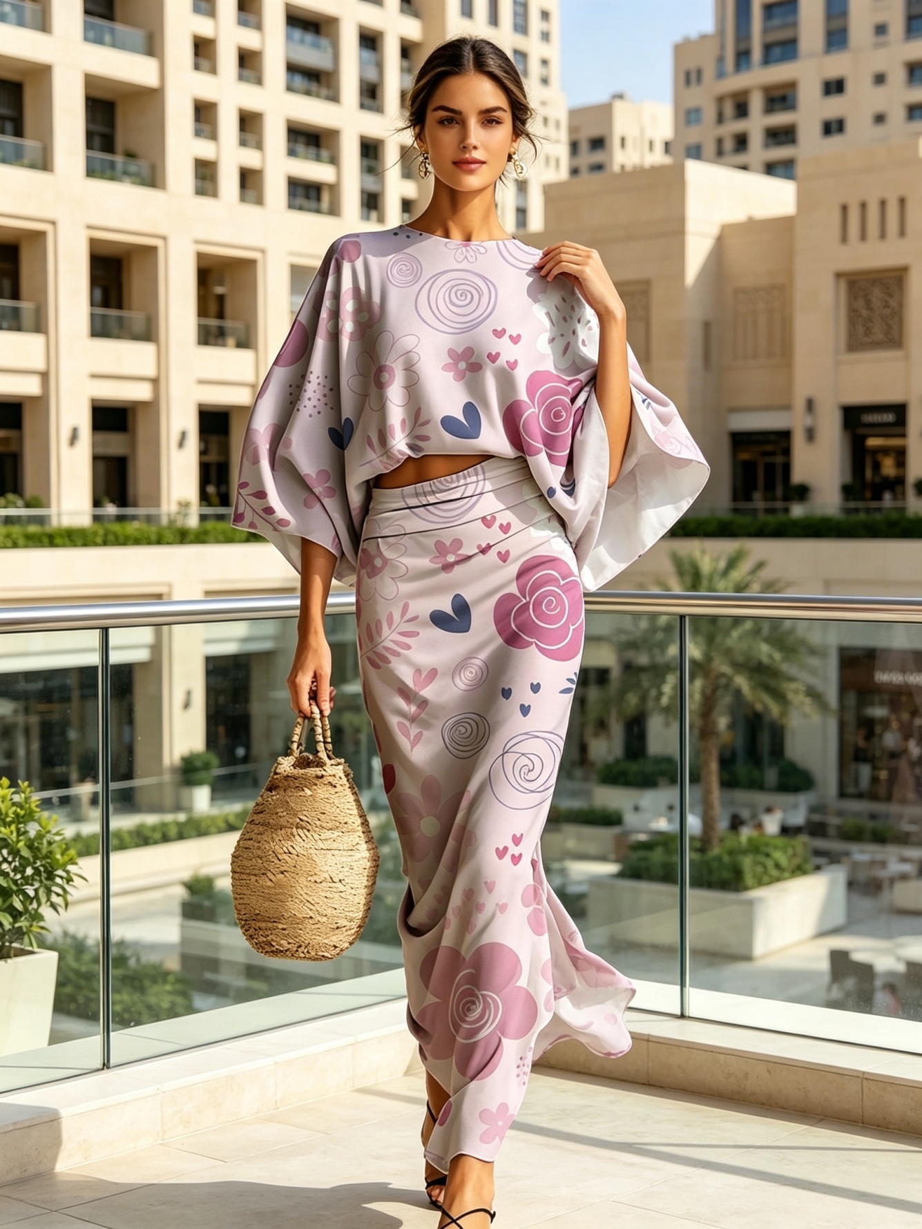 Lilac Dyed Bandeau and Wide Leg Co-Ords