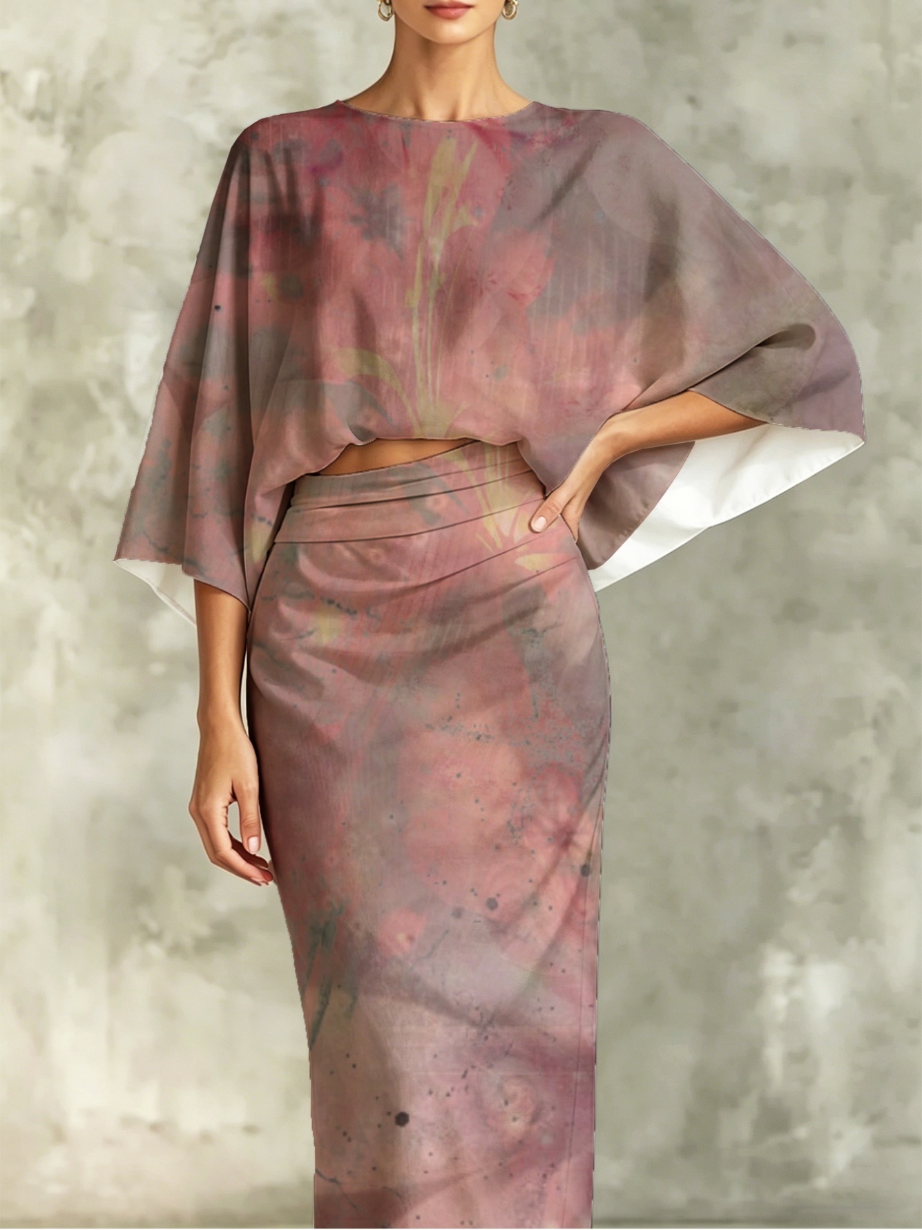 Maroon Dyed Bandeau and Trousers Co-Ords
