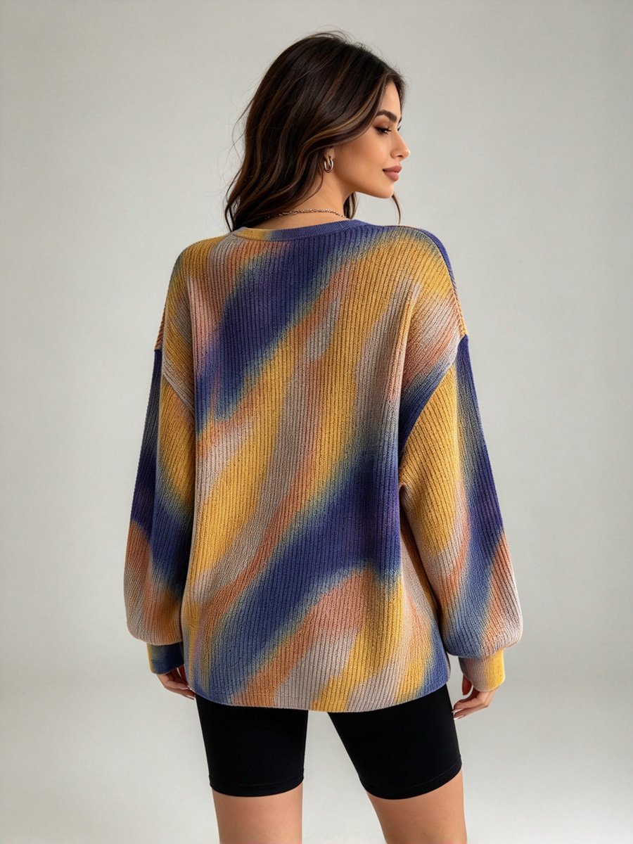 Tie Dye Printed Long Sleeve Top