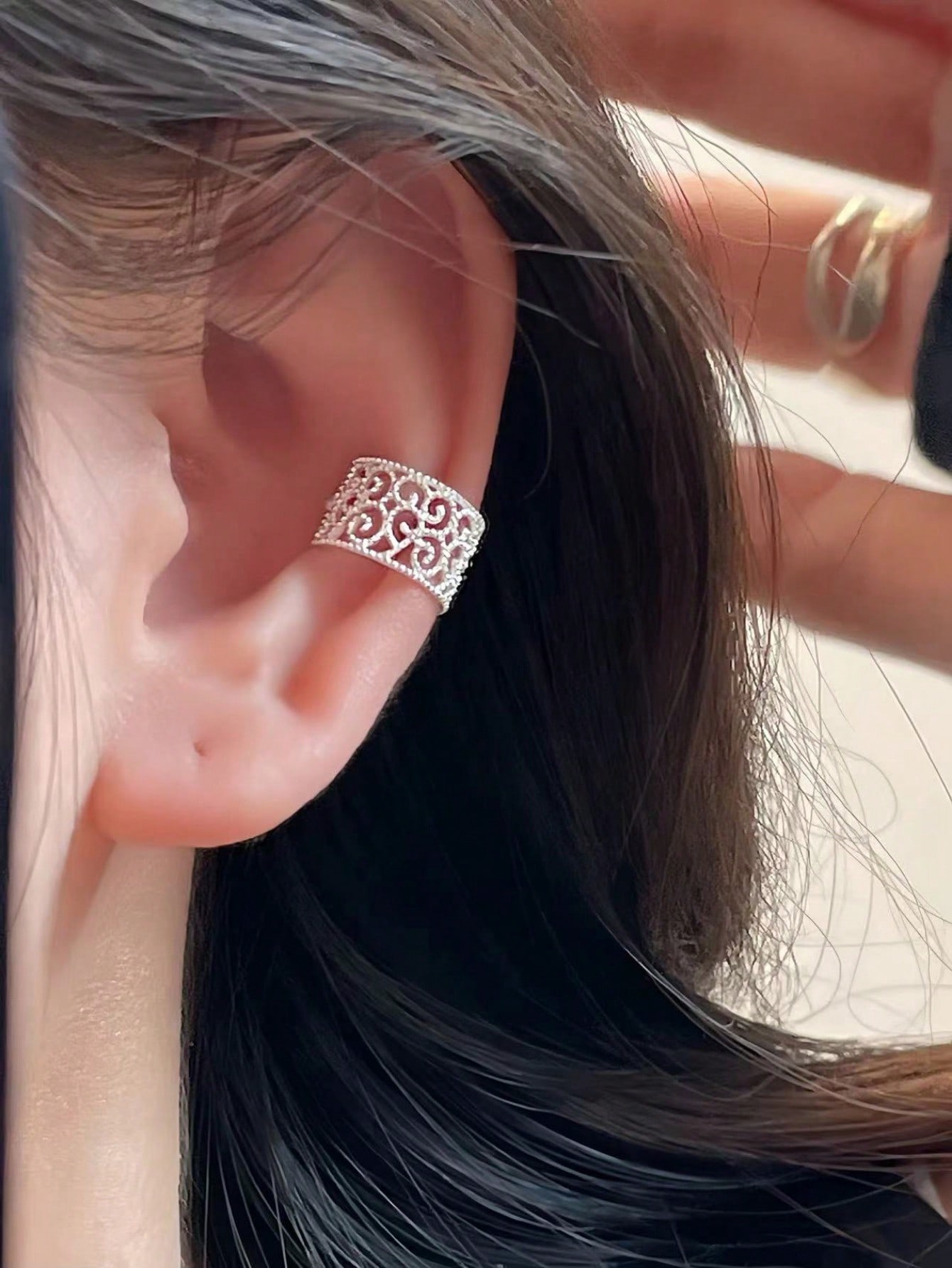 Silver Texture Earrings