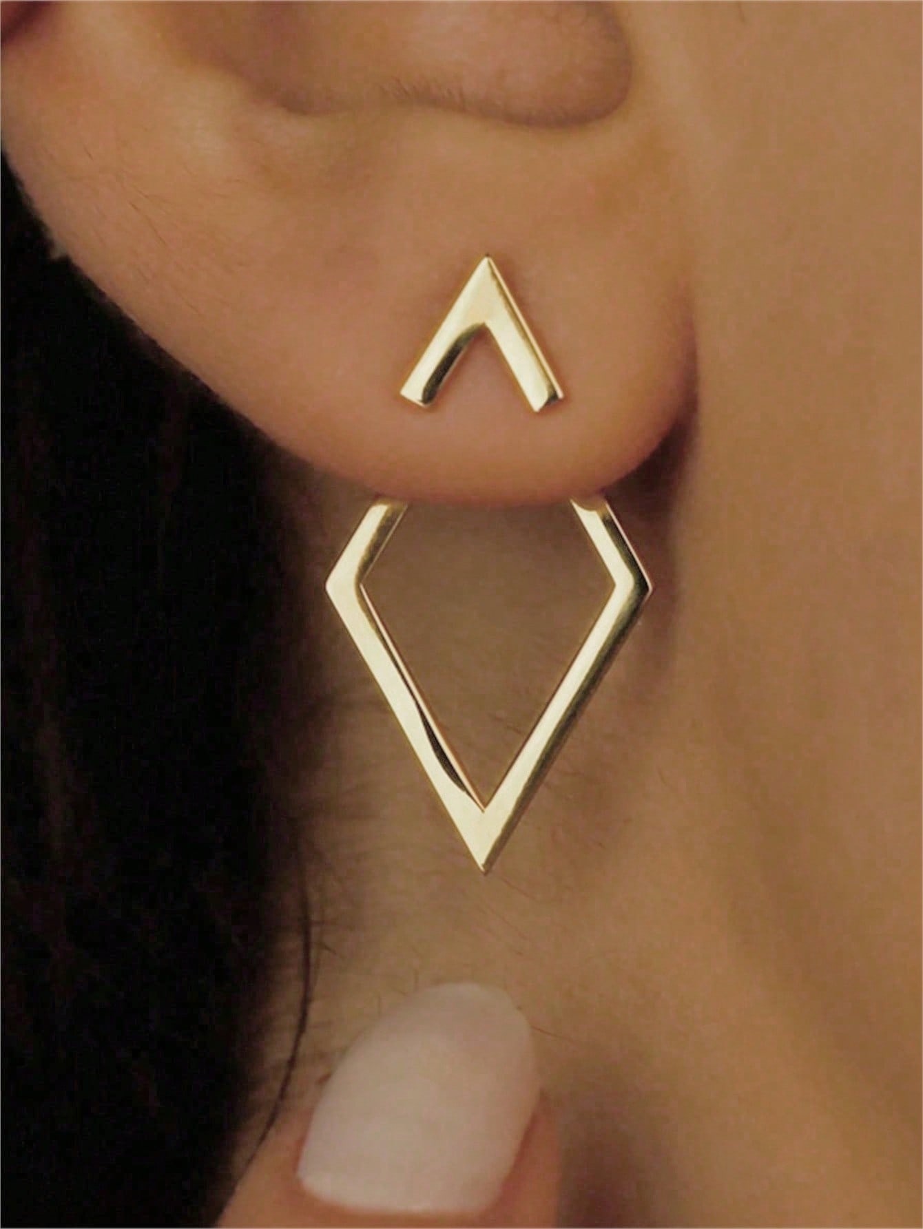 Gold Solid Earrings
