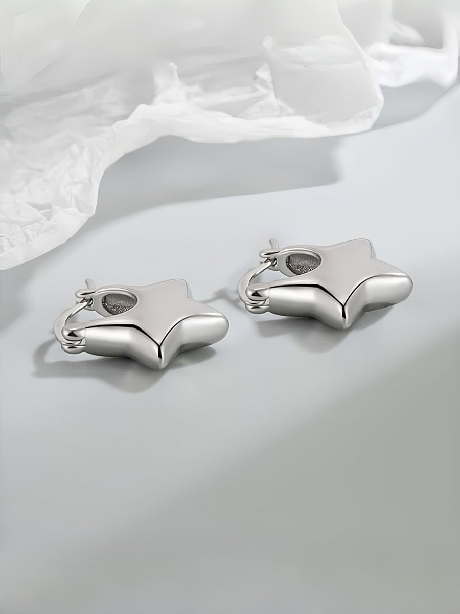 Silver Plain Earrings