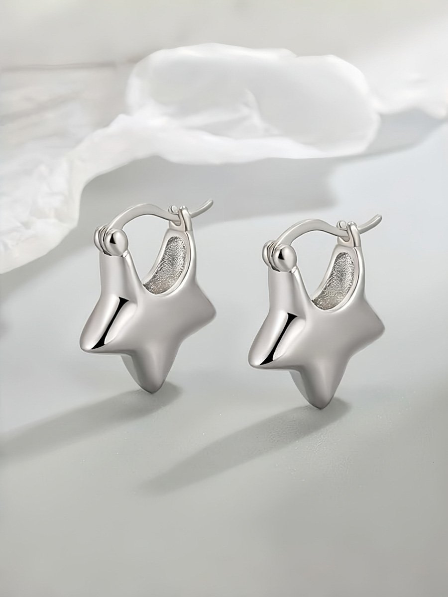Silver Plain Earrings