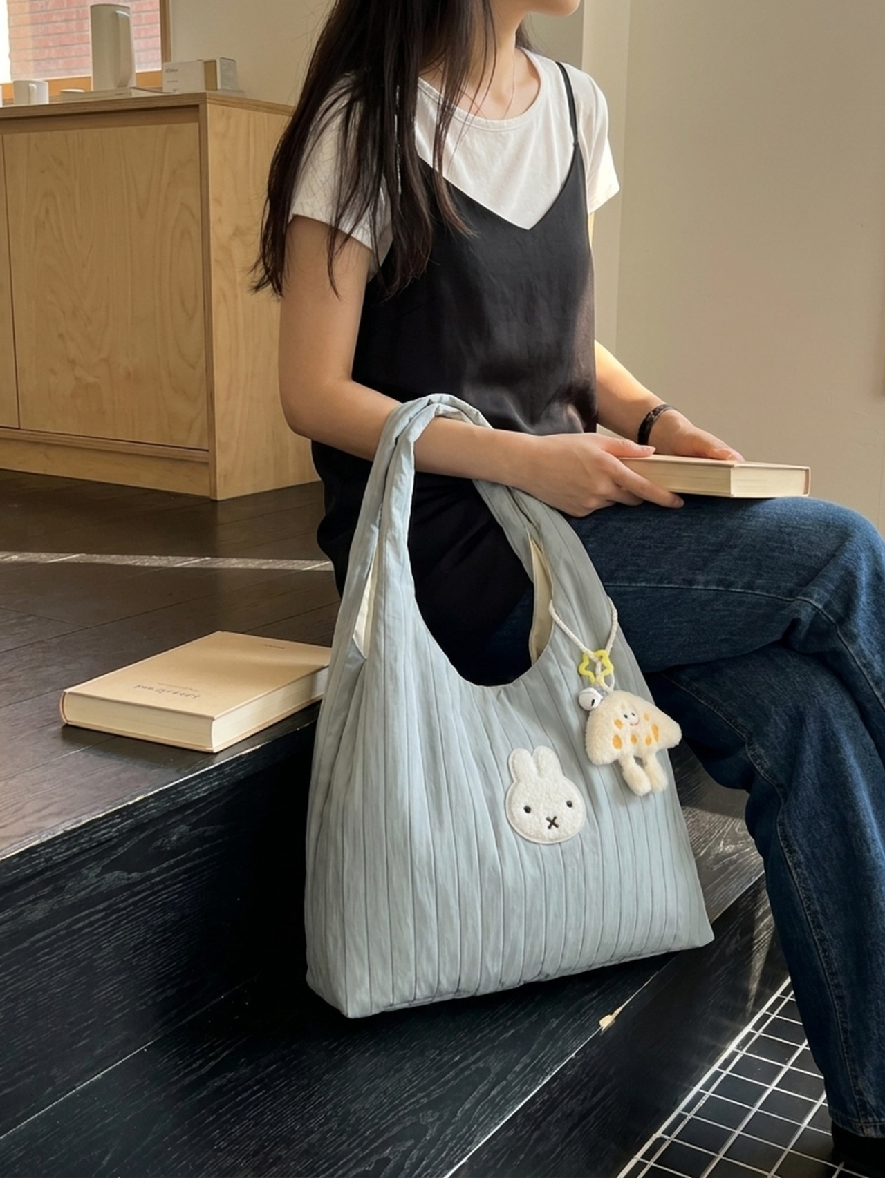 Blue Texture Tote 