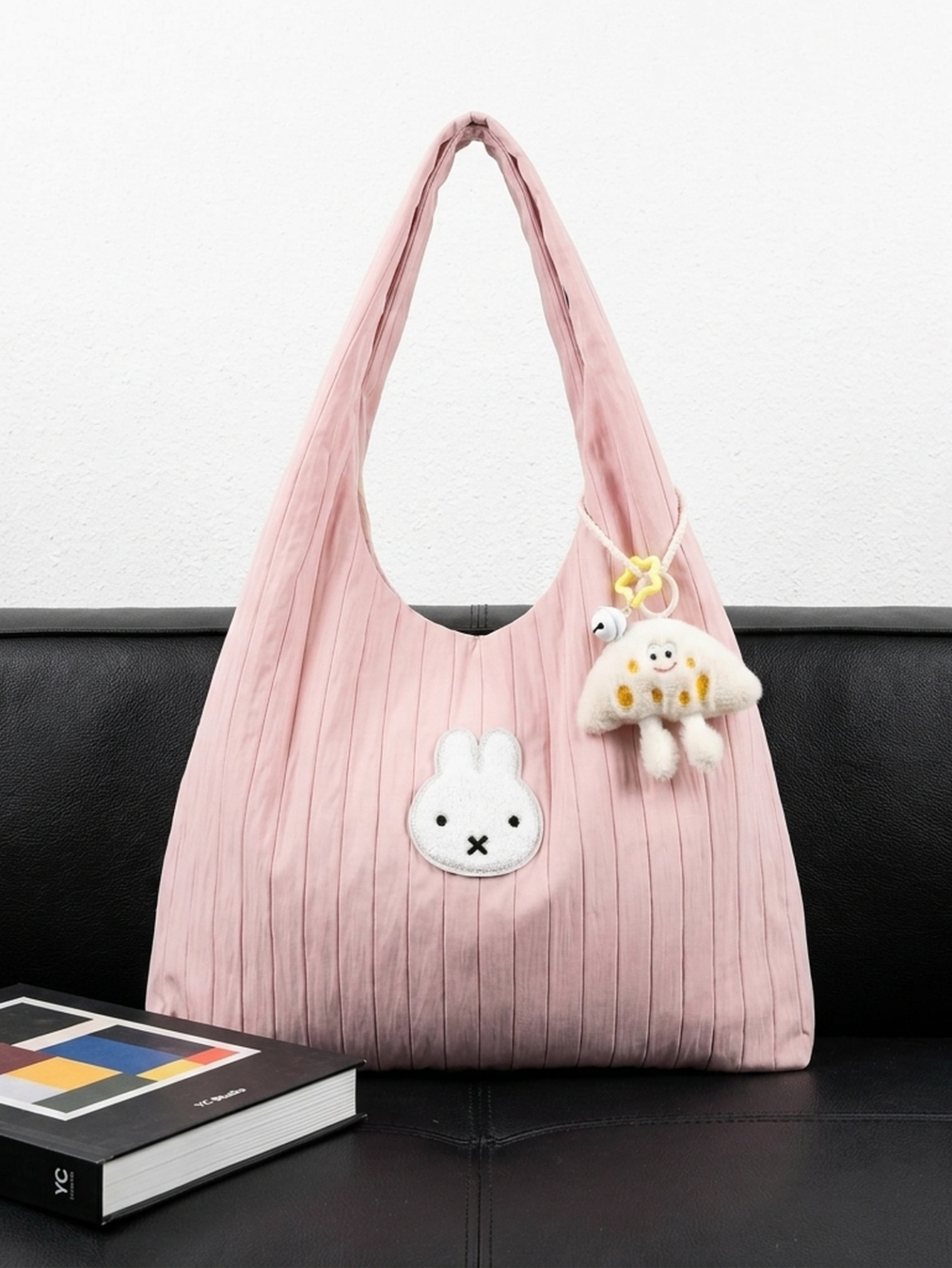 Pink Texture Handbag 