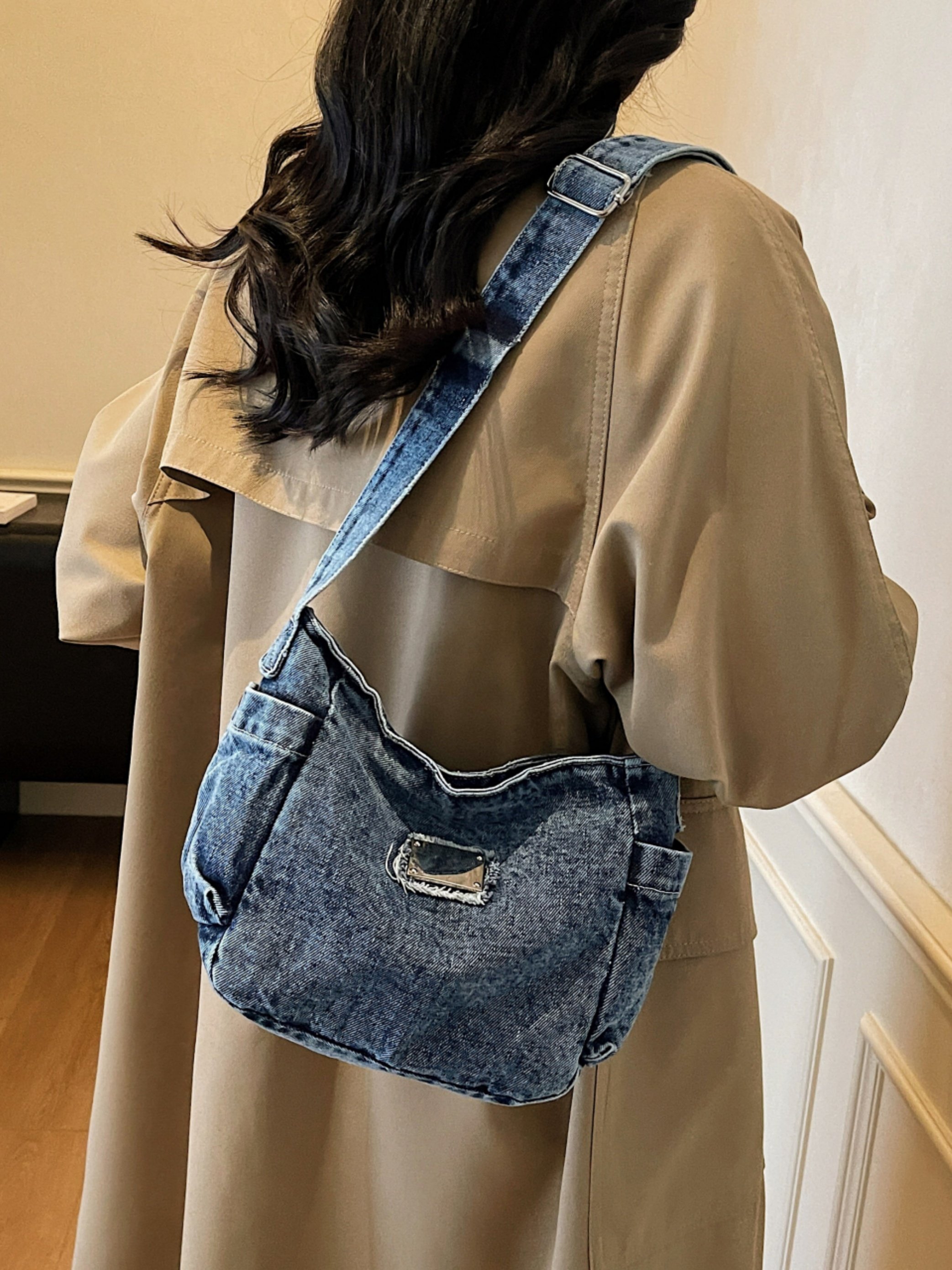 Denim Crossbody Bag