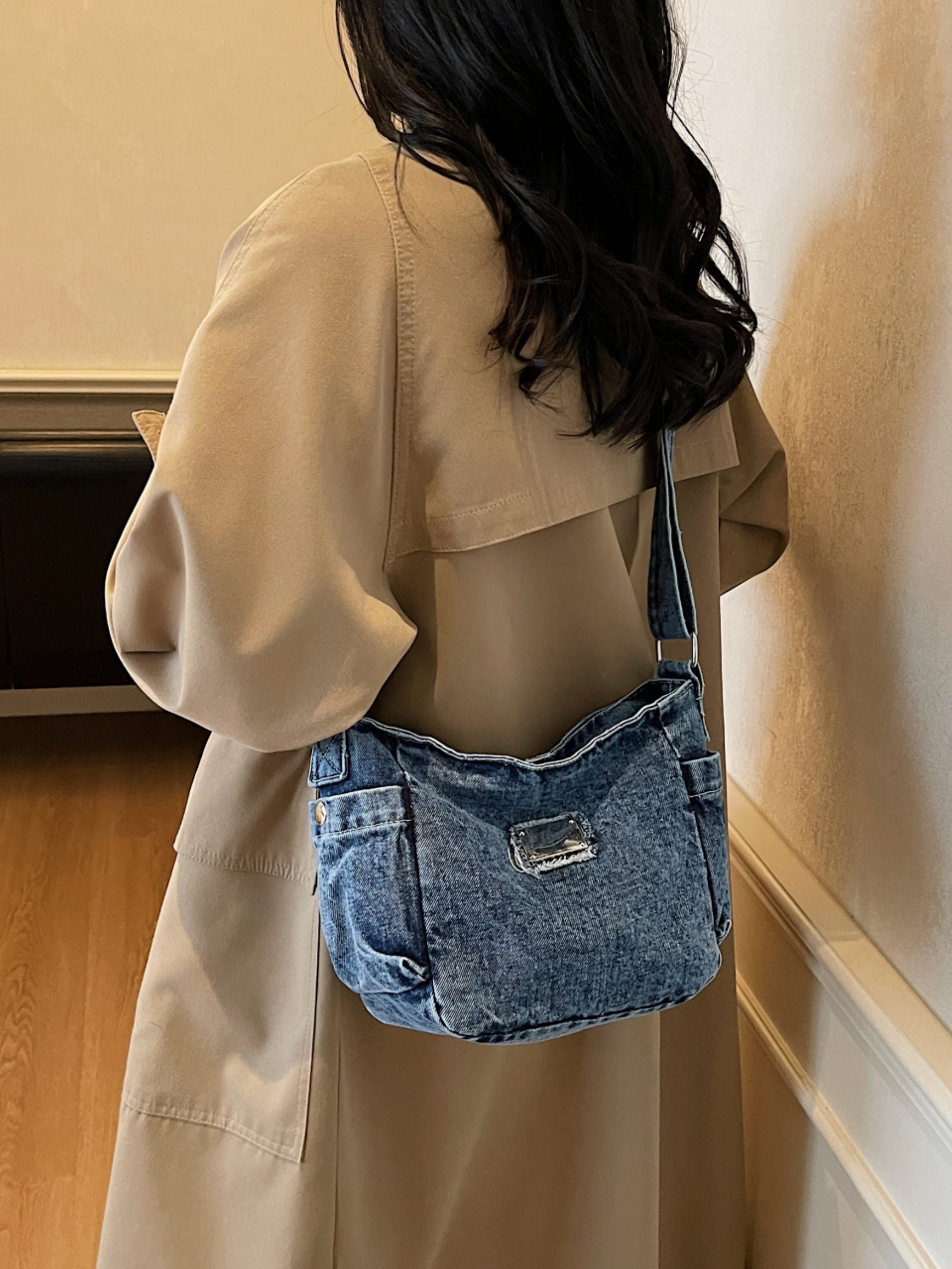 Denim Crossbody Bag