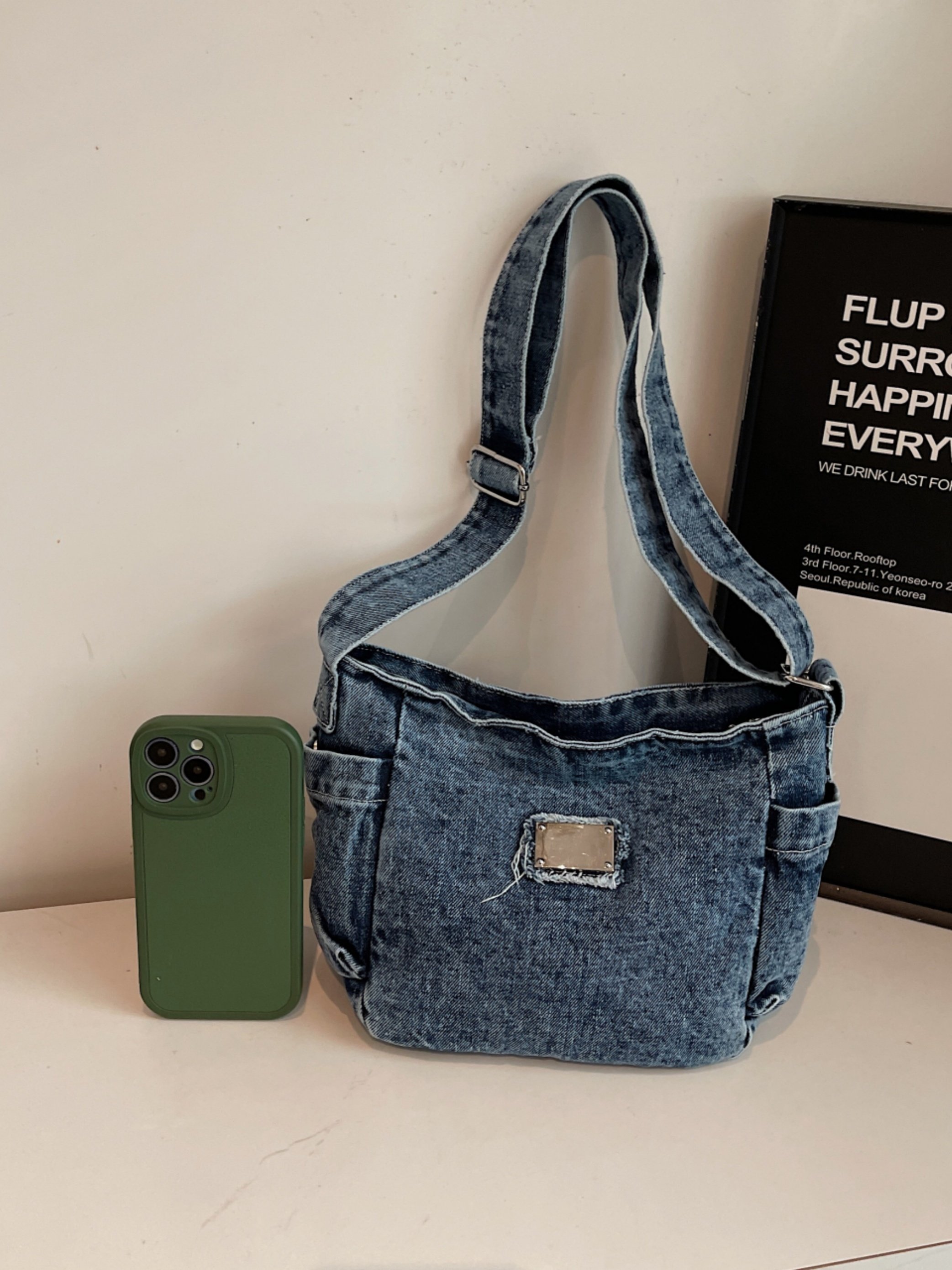 Denim Crossbody Bag