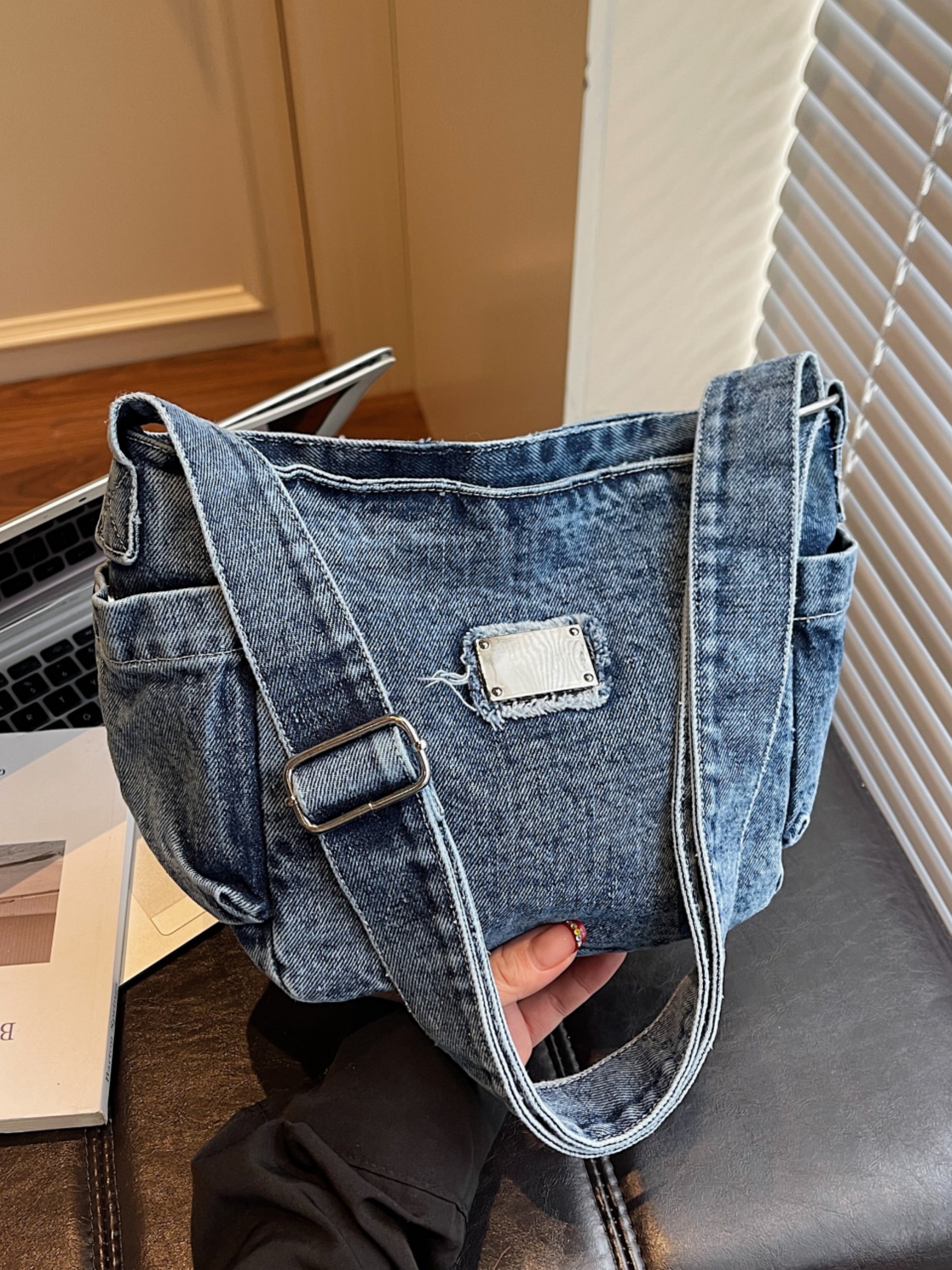 Denim Crossbody Bag