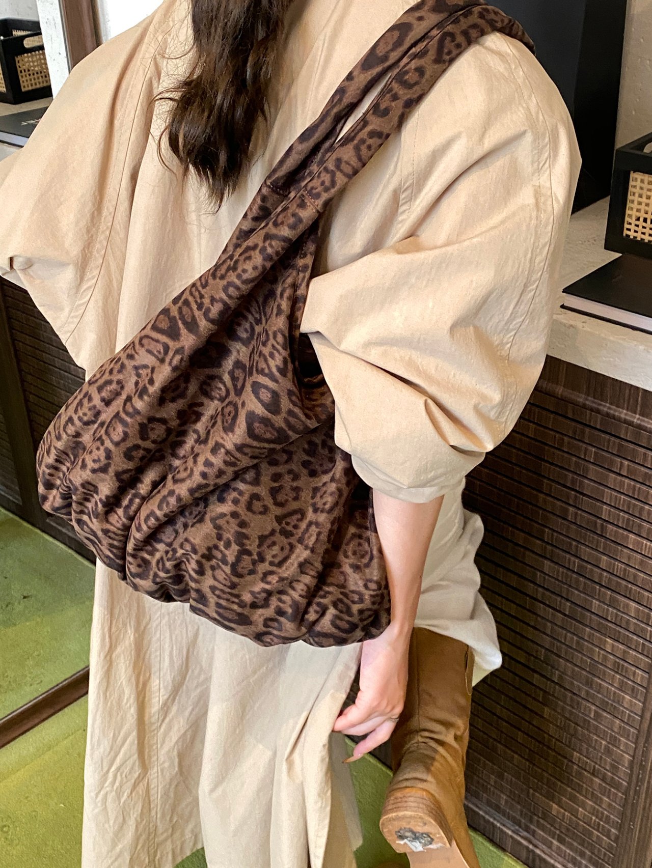 Leopard Print Shoulder Bag for Women