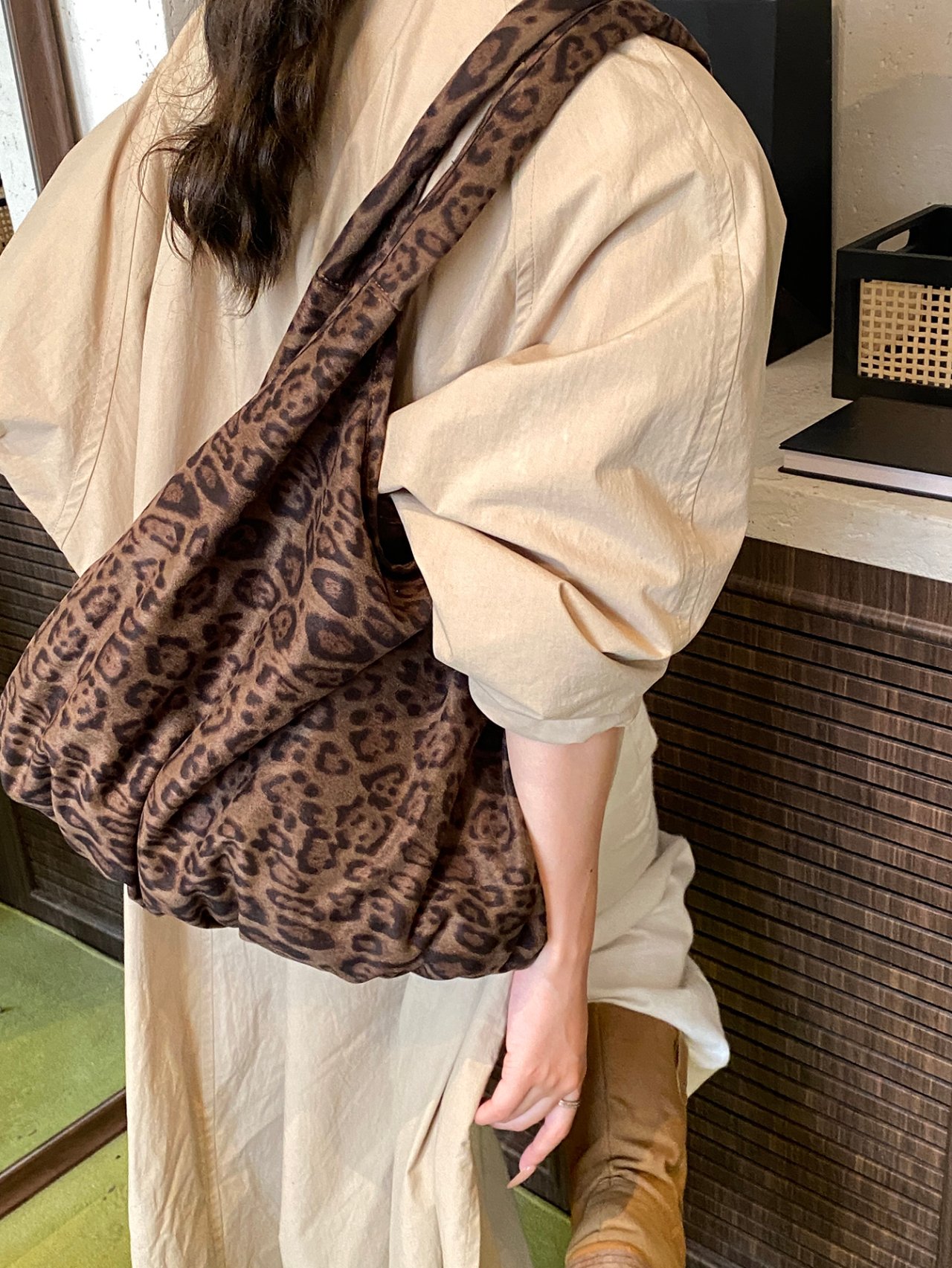 Leopard Print Shoulder Bag for Women
