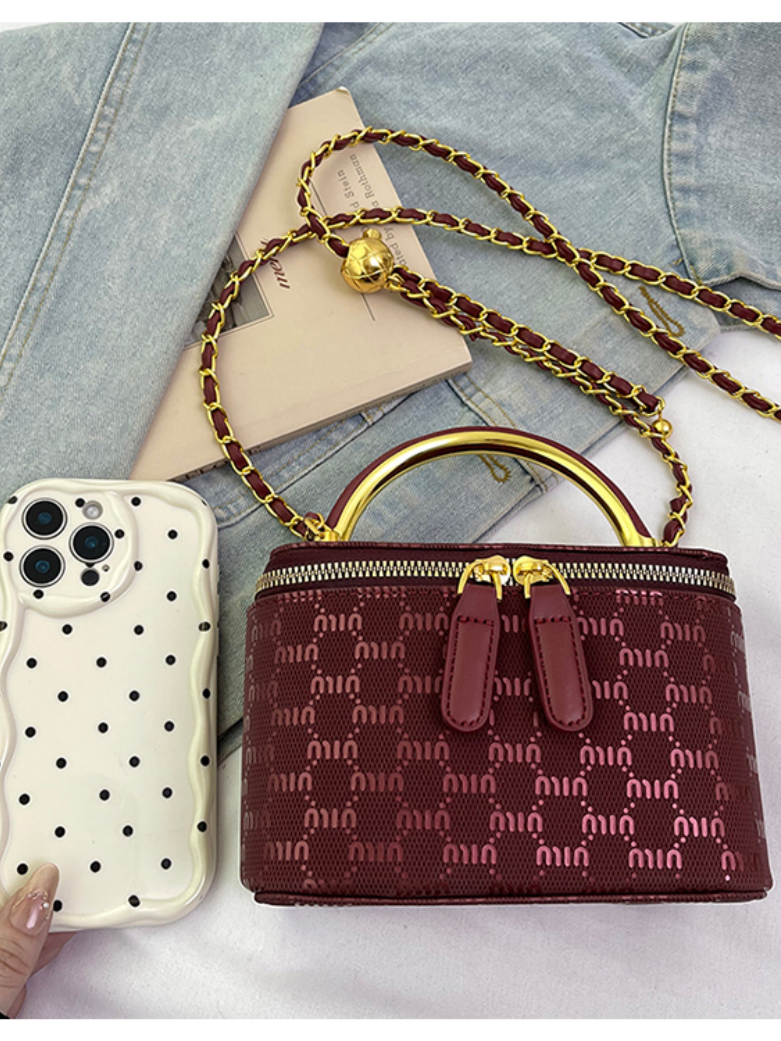 Burgundy Crossbody Bag