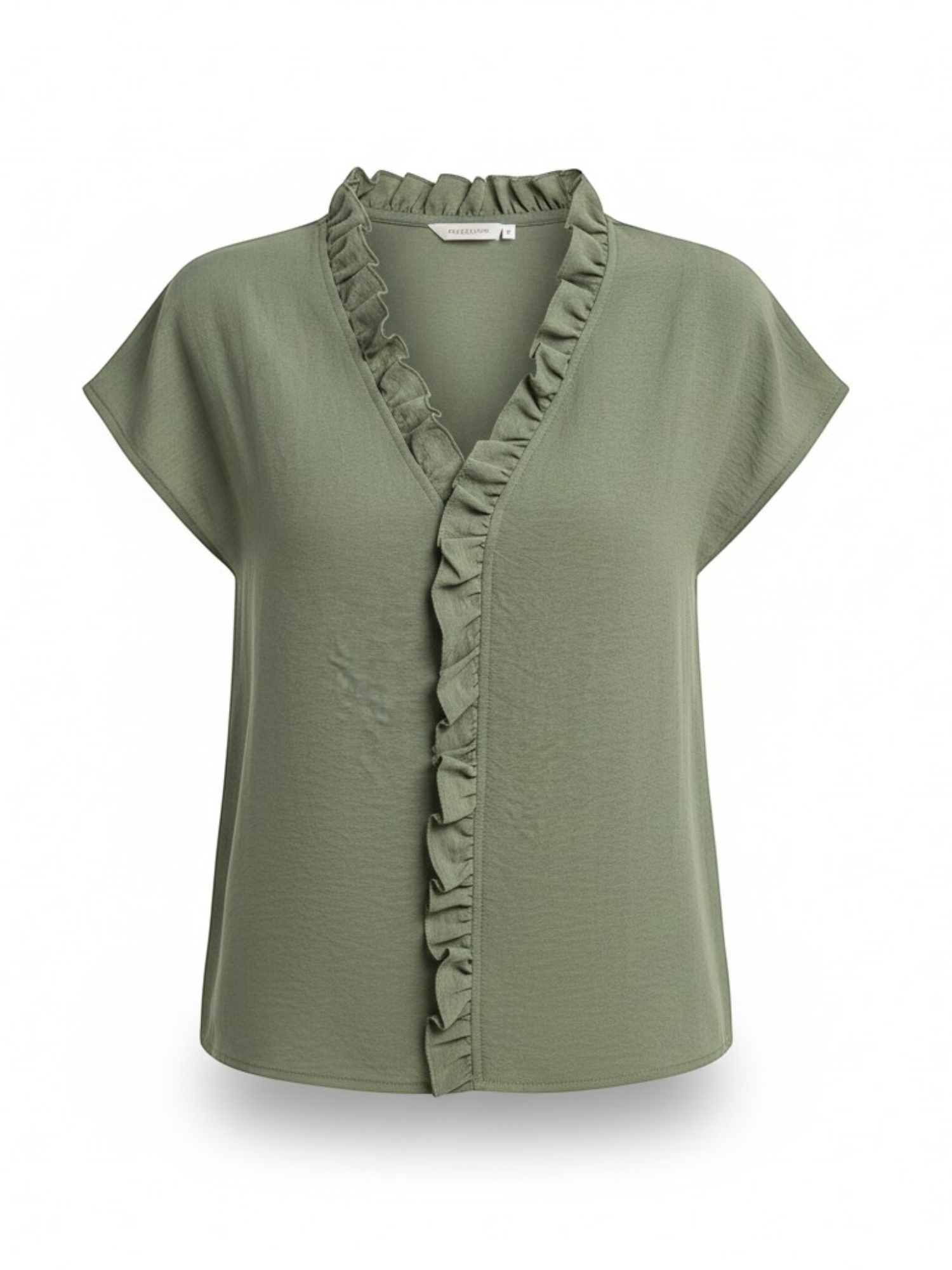 Green Texture Short Sleeves Regular Shirt