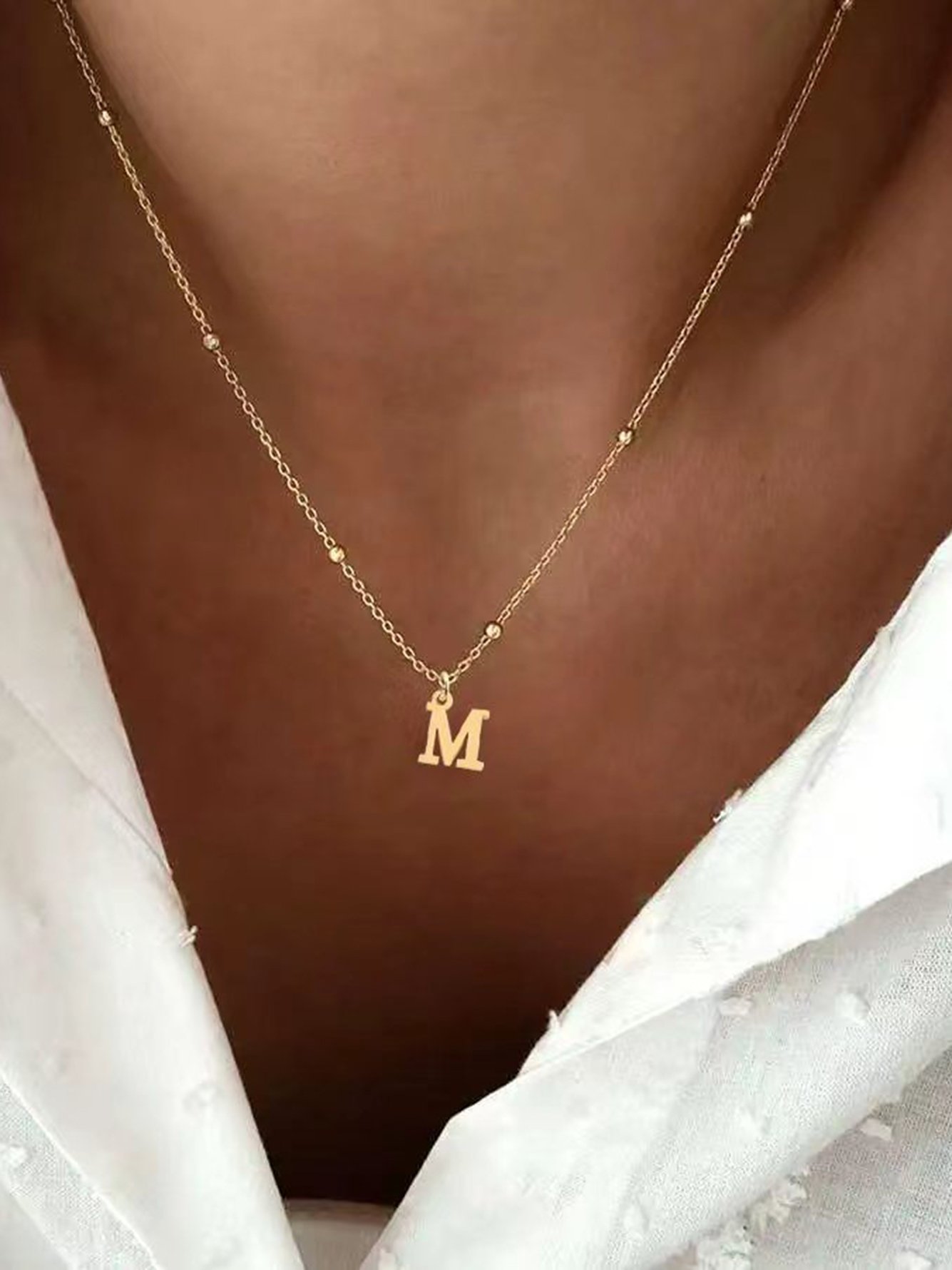 Gold Solid Delicate Necklace