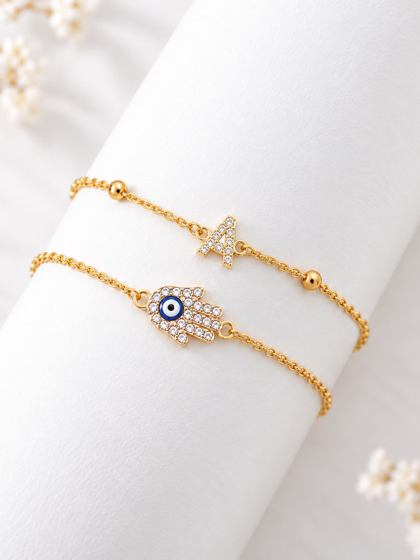 Gold Solid Link Bracelet