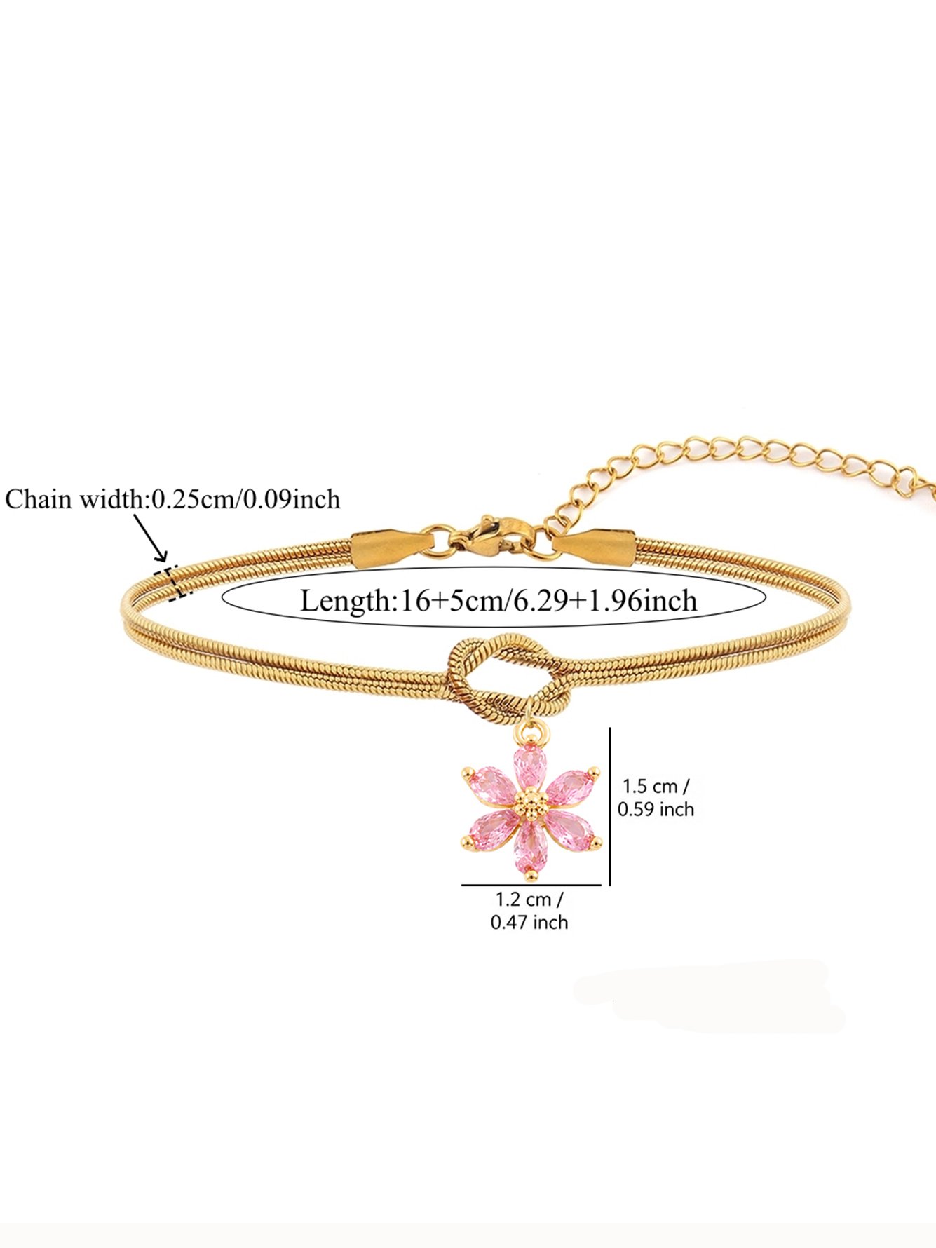 Gold Solid Link Bracelet