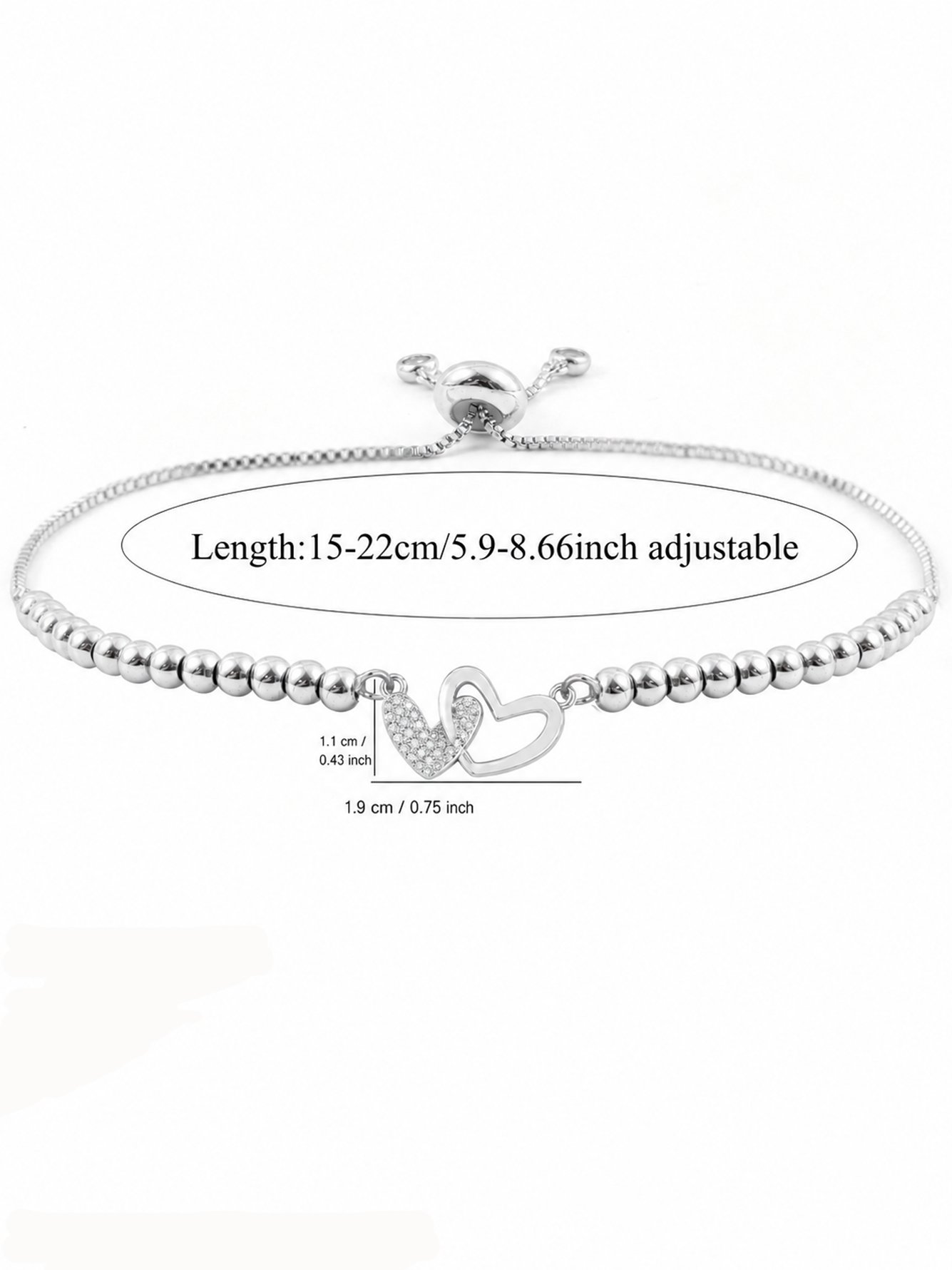 Silver Solid Link Bracelet