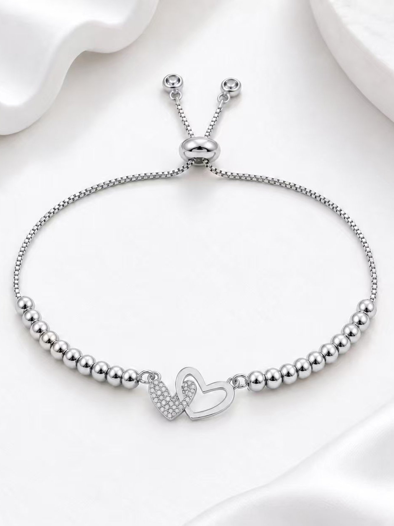Silver Solid Link Bracelet