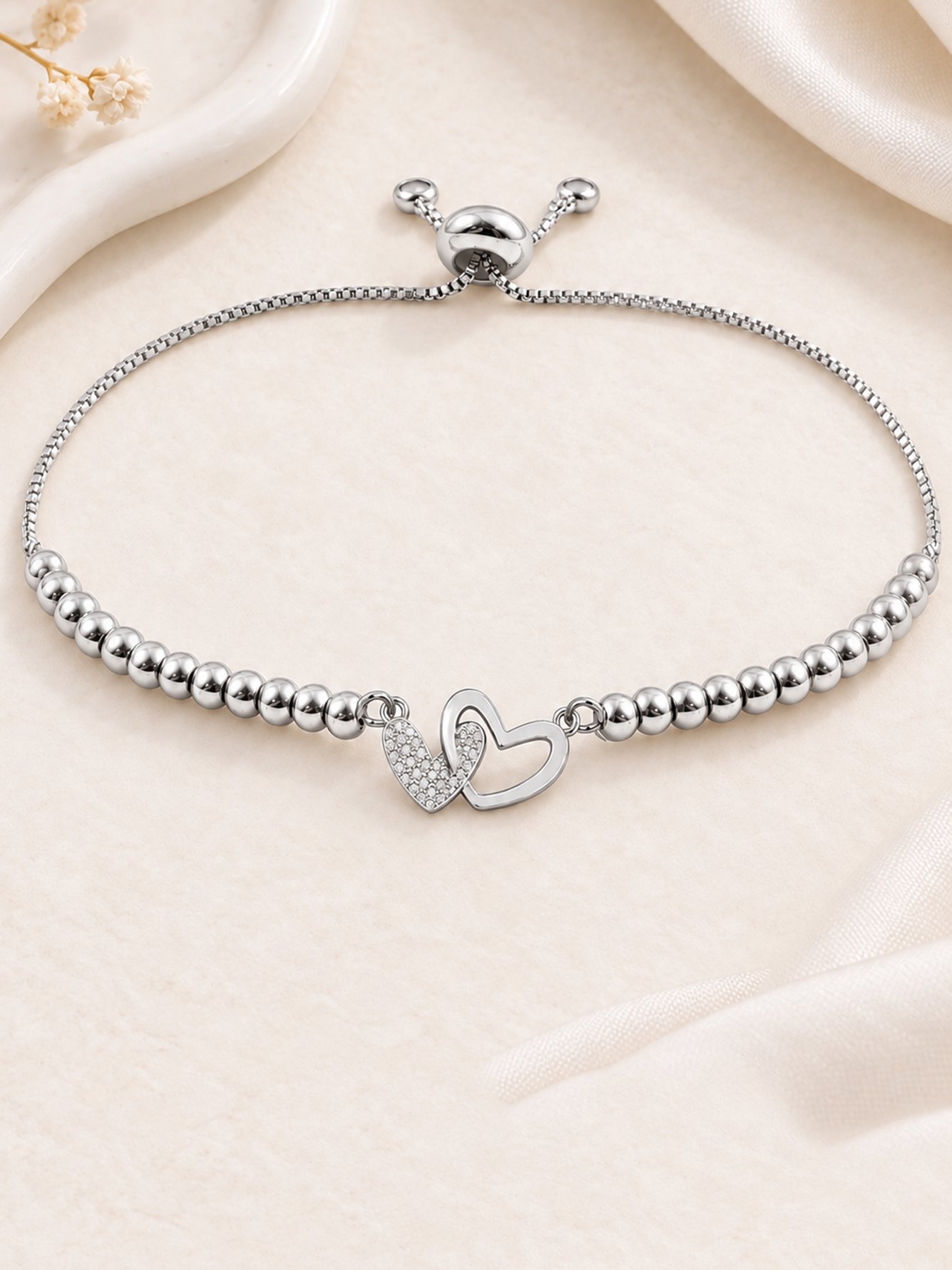 Silver Solid Link Bracelet