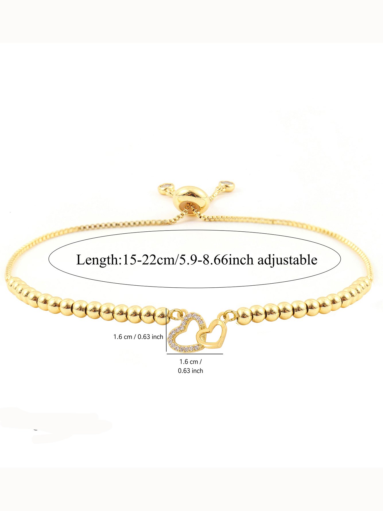 Gold Solid Link Bracelet