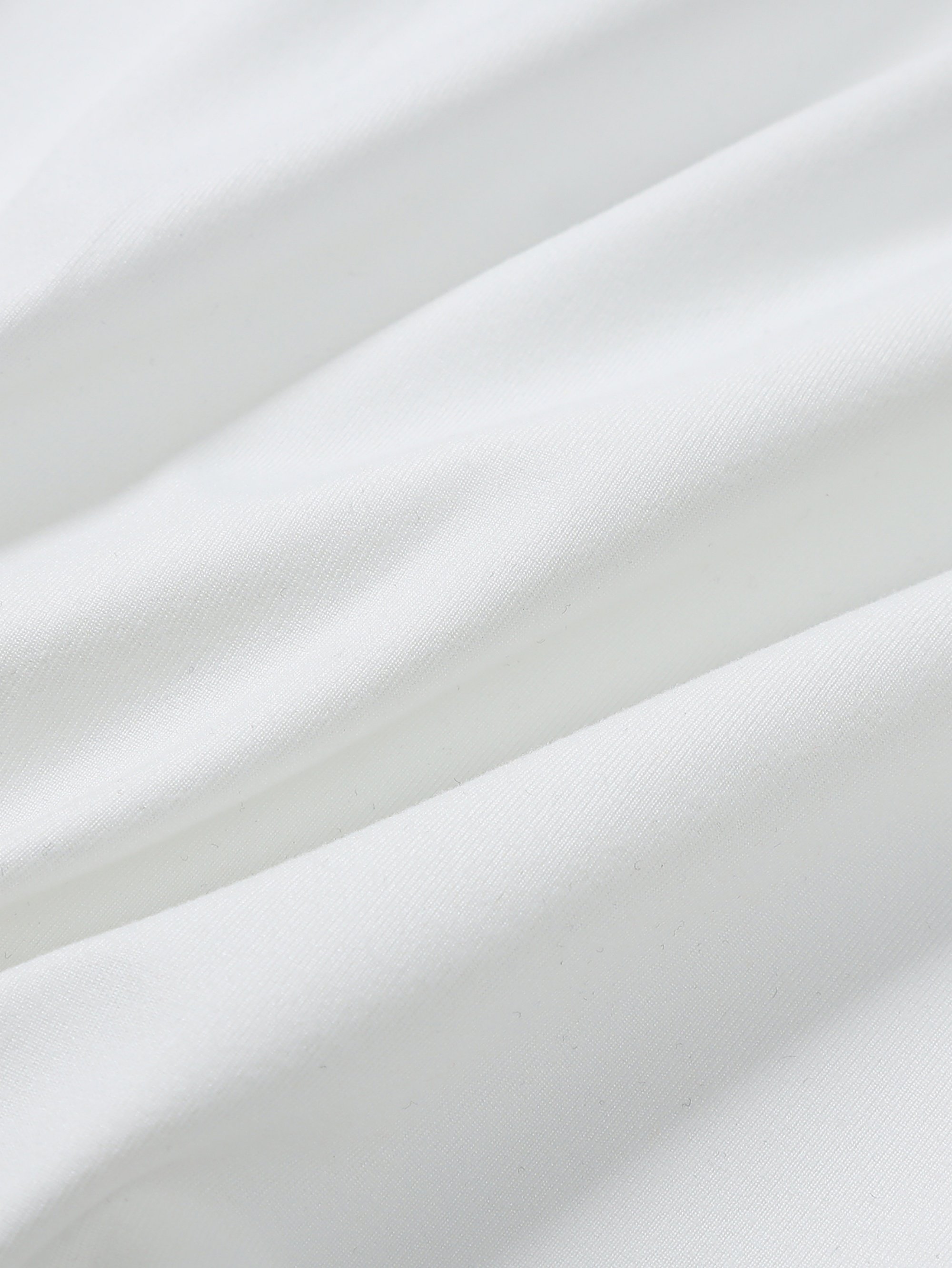 White Solid Round Neck Regular T-Shirt