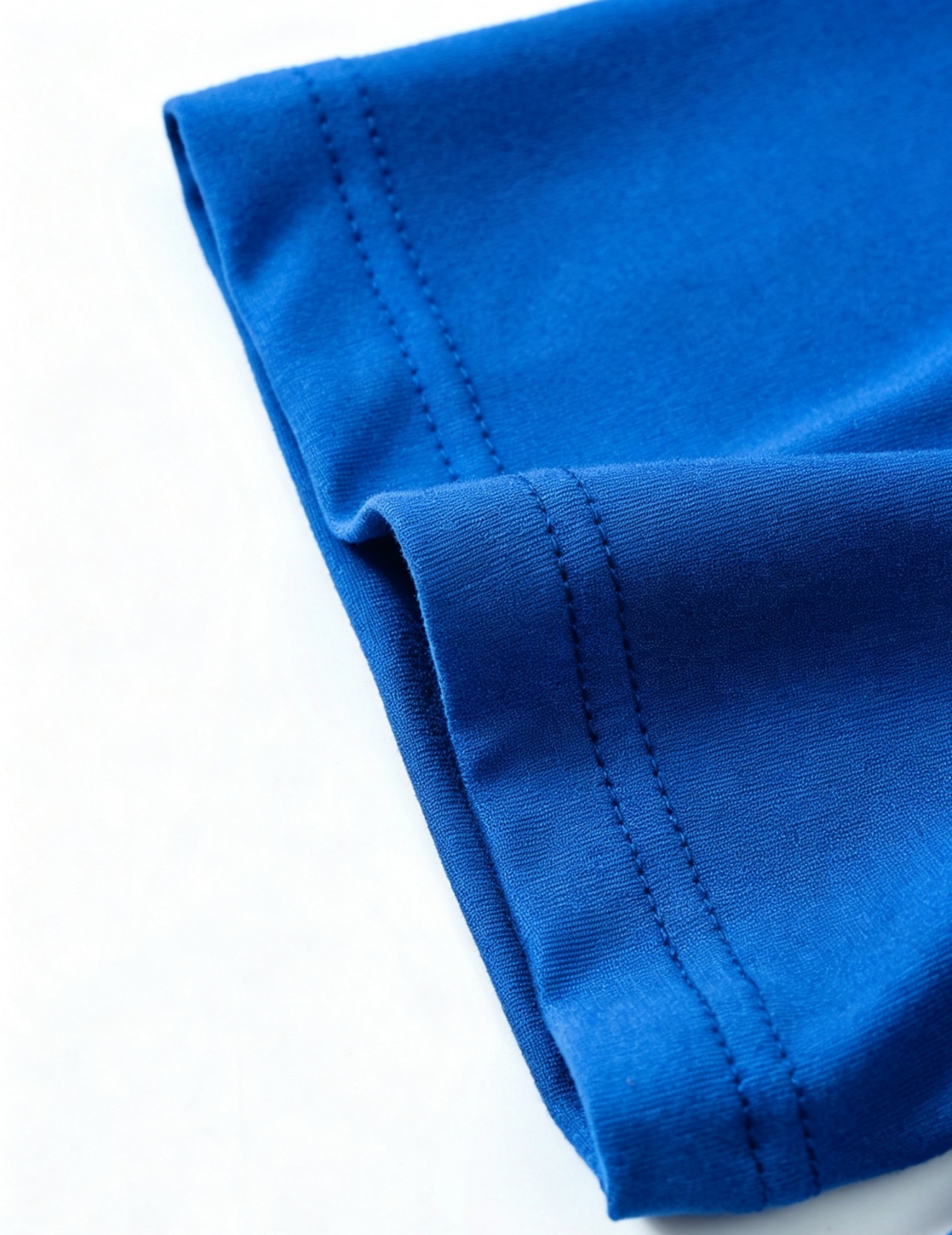 Medium Blue Solid Round Neck Regular T-Shirt