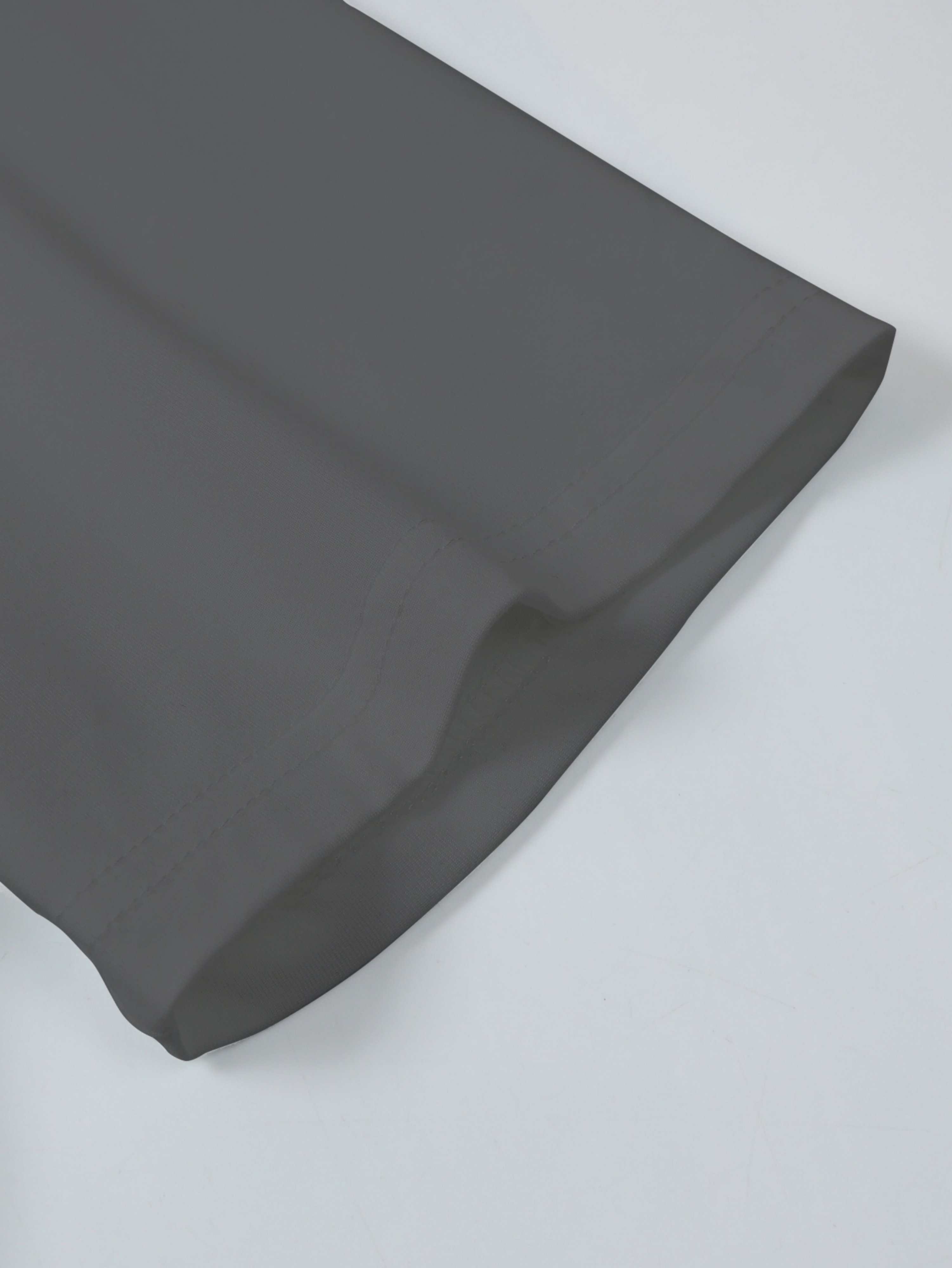 Charcoal Solid Round Neck Regular T-Shirt