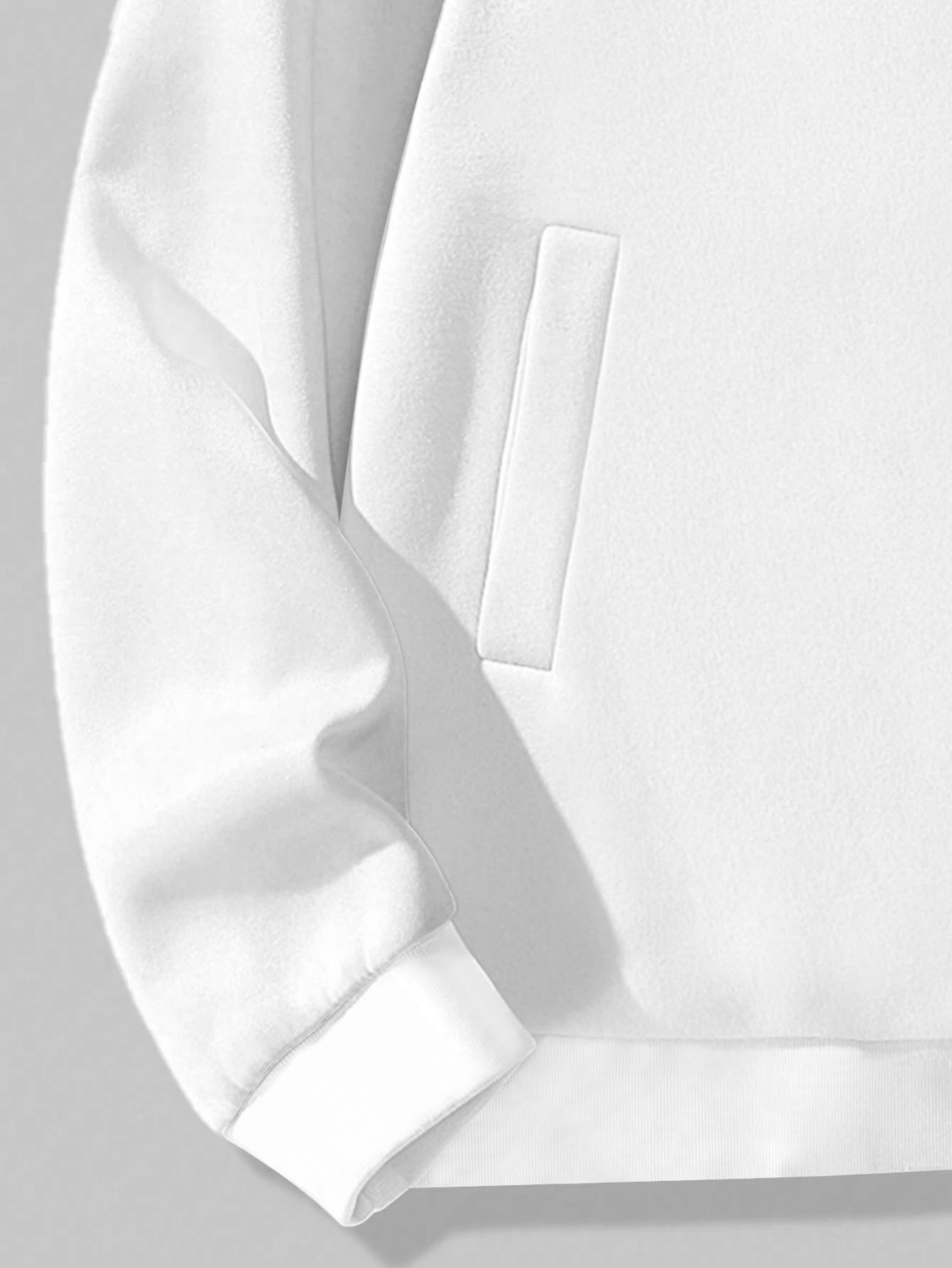 White Color Block Regular Bomber Jacket