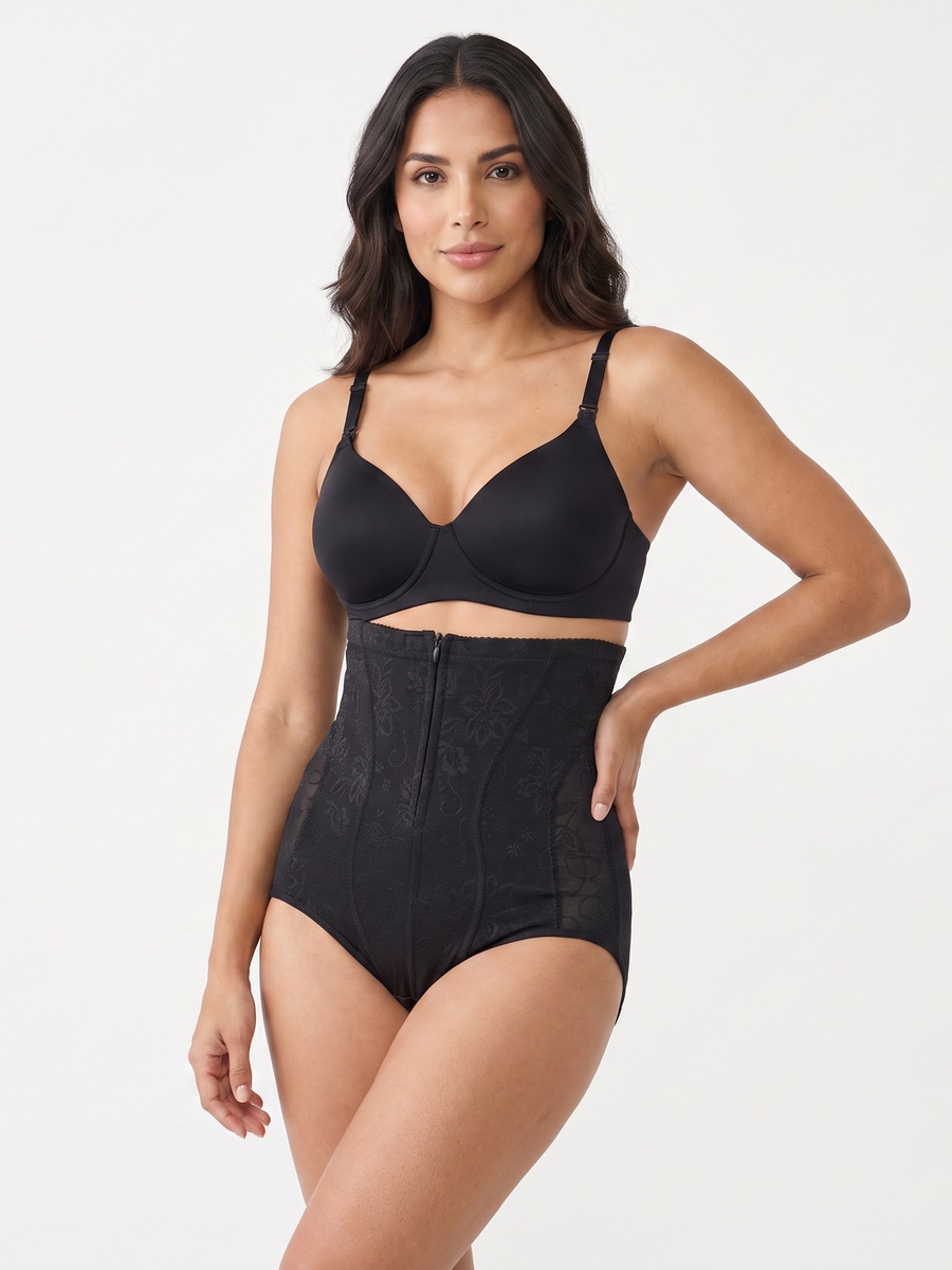 Postpartum High Waist Shapewear Briefs with Stretch Fabric