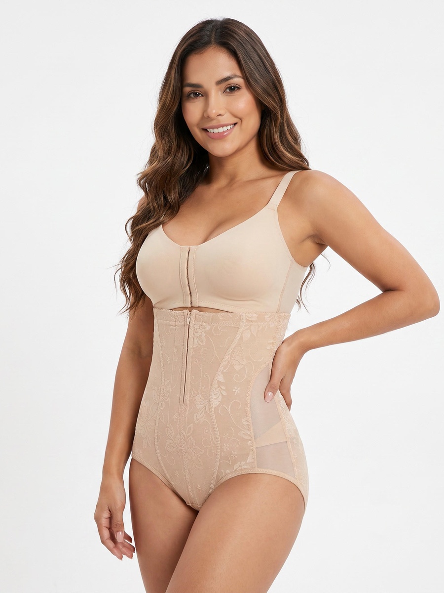 Postpartum High Waist Shapewear Briefs with Stretch Fabric