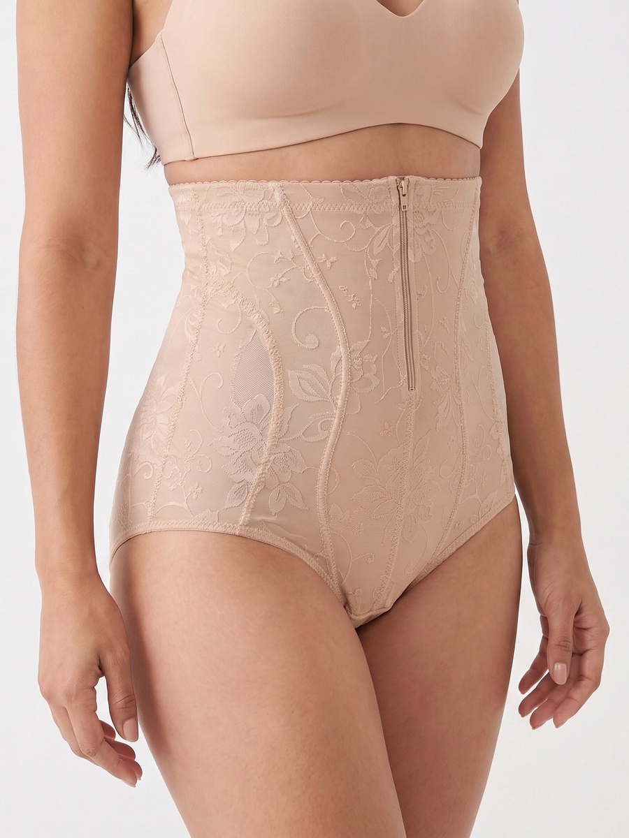 Postpartum High Waist Shapewear Briefs with Stretch Fabric