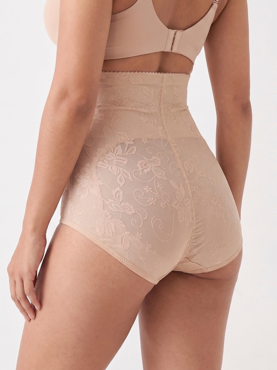 Postpartum High Waist Shapewear Briefs with Stretch Fabric