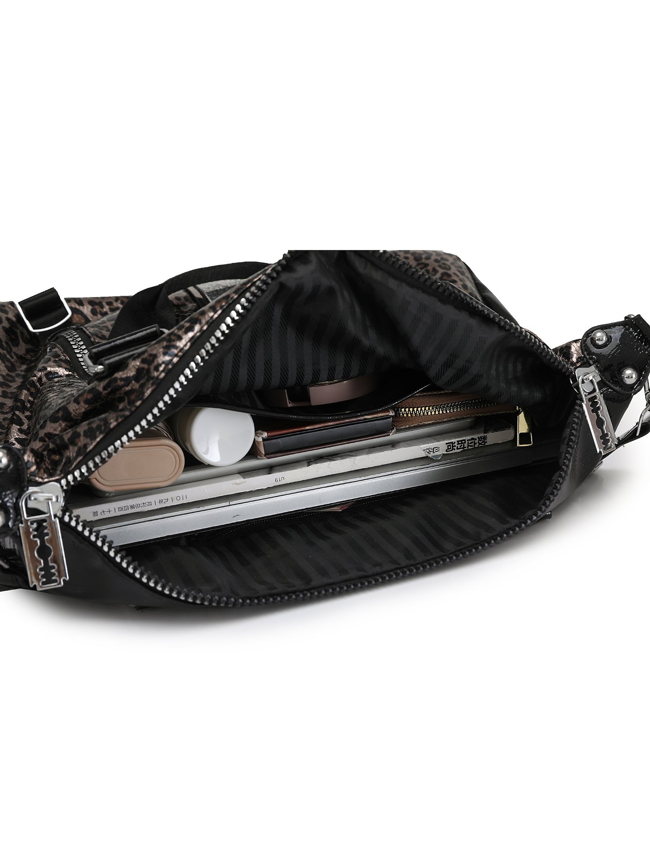 Multi Printed Shoulder Bag with Zip