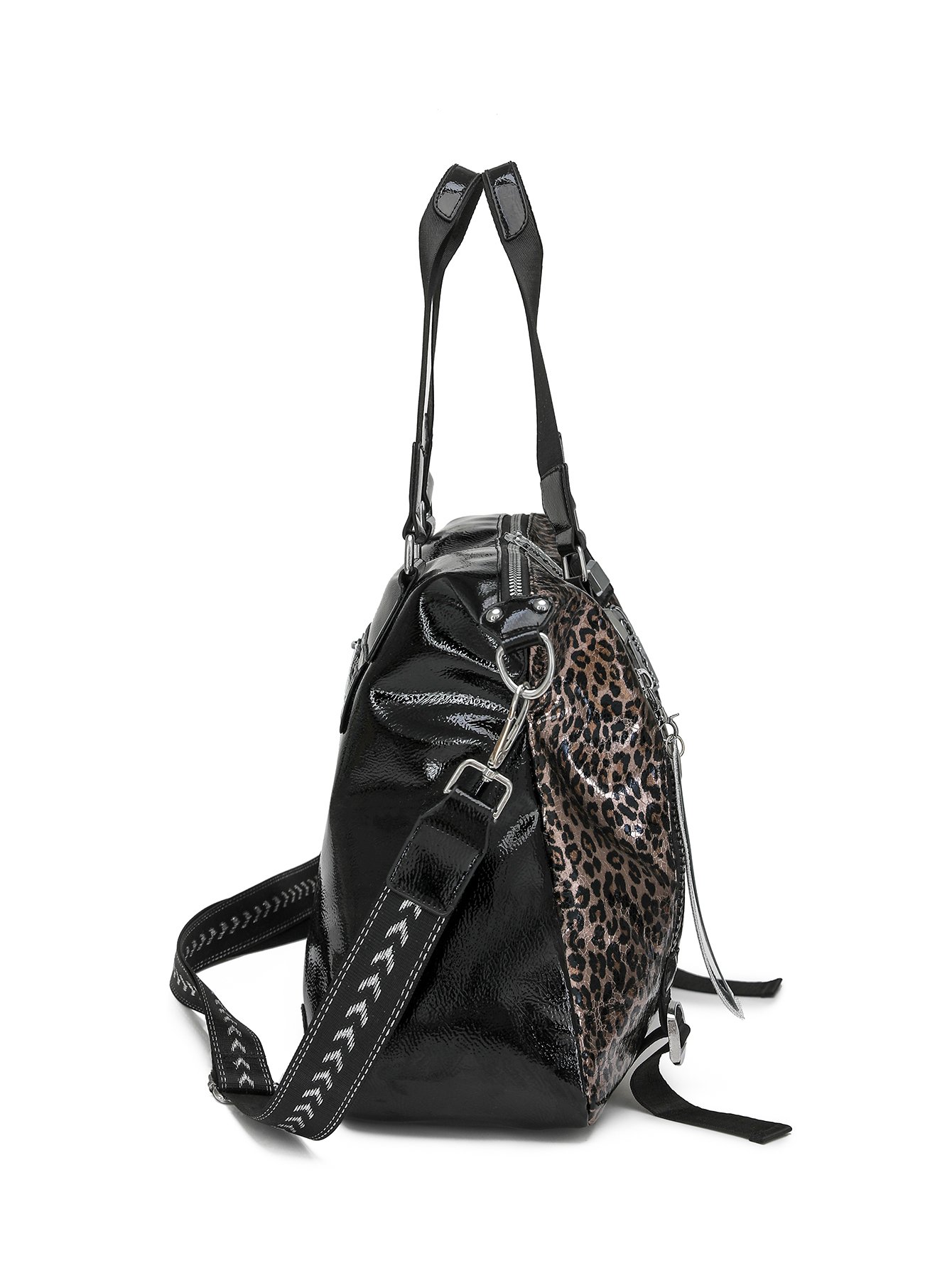 Multi Printed Shoulder Bag with Zip