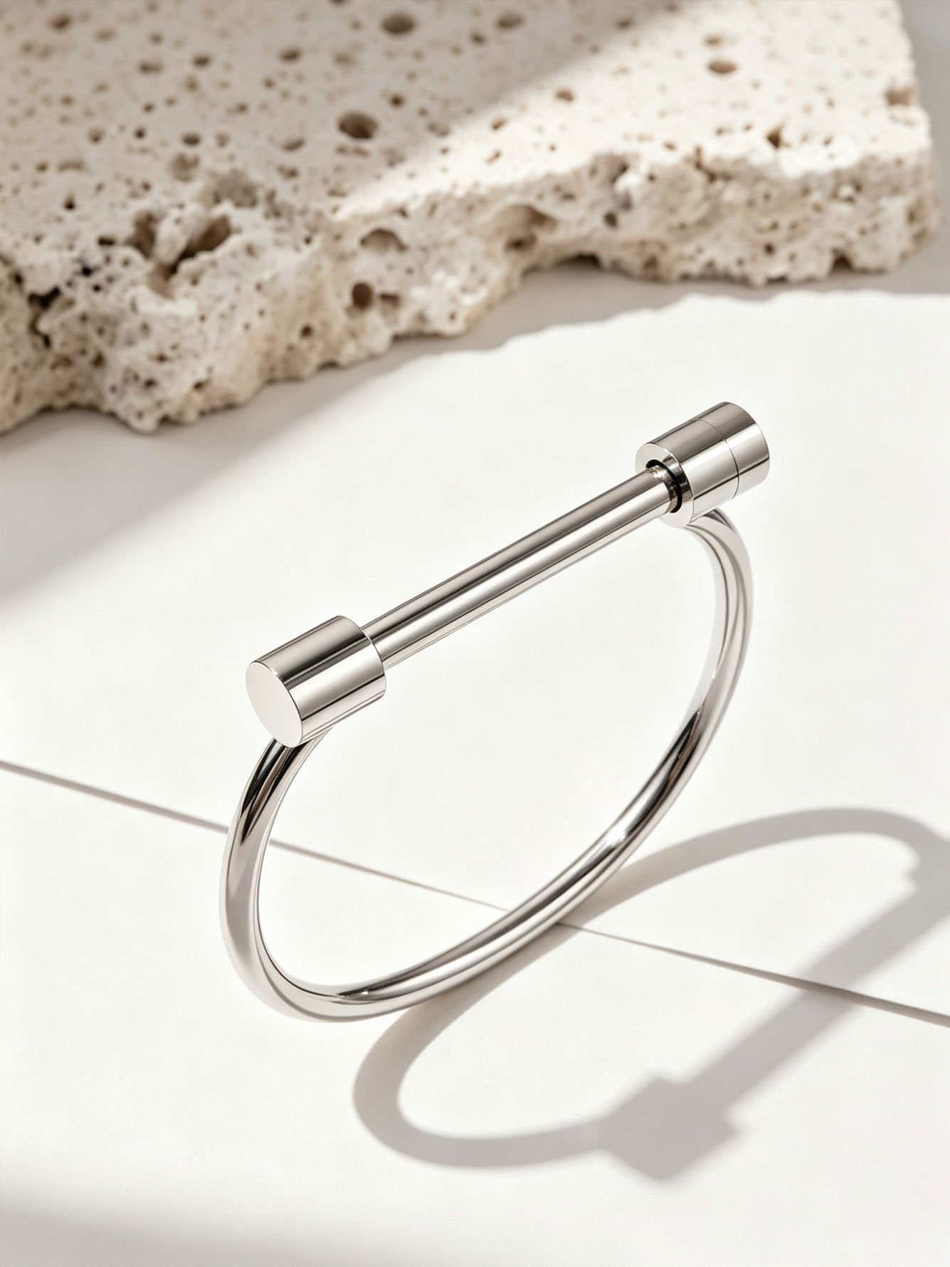 Silver Solid Bangle-Style Bracelet