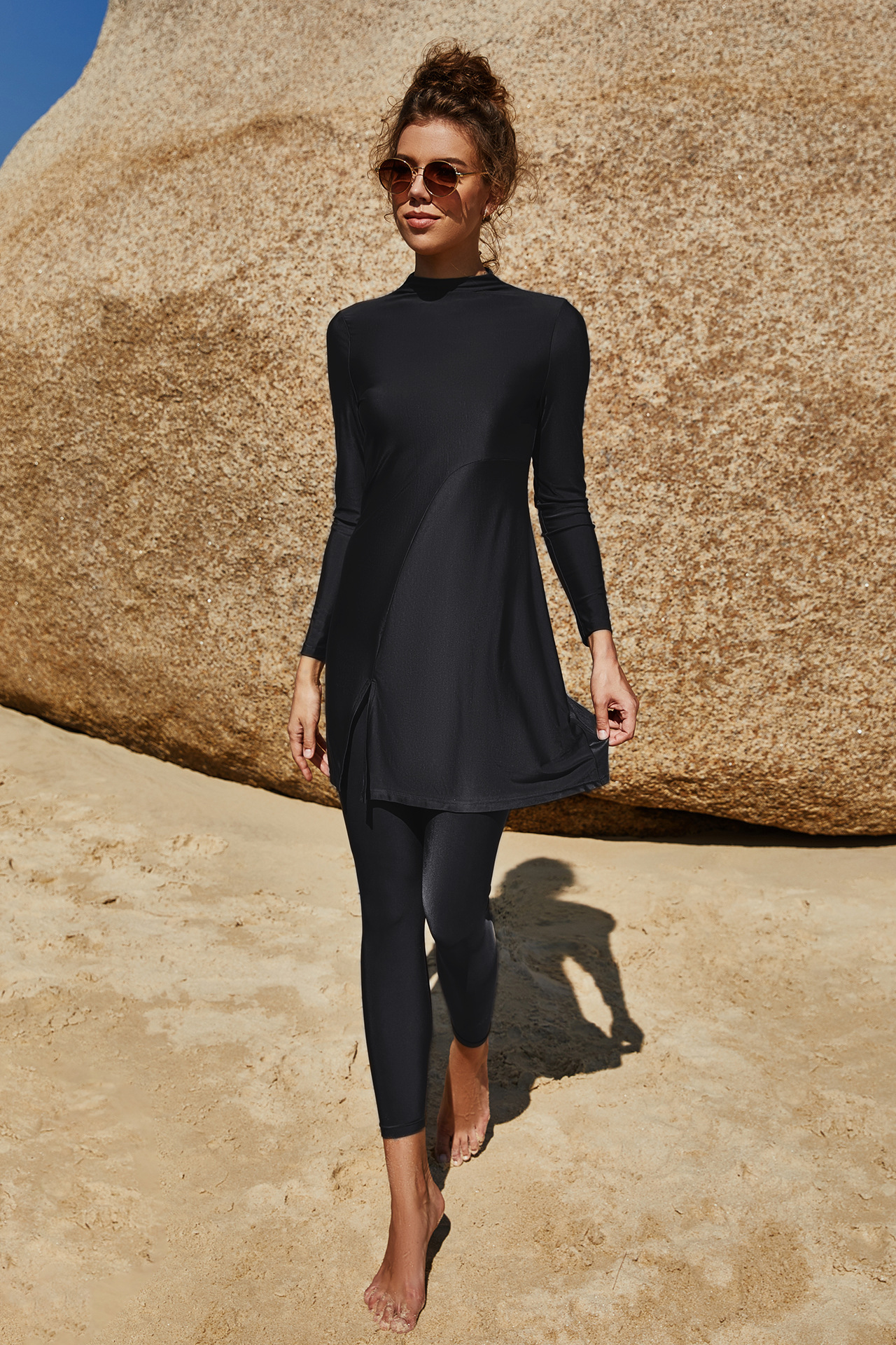 Black Solid Burkini