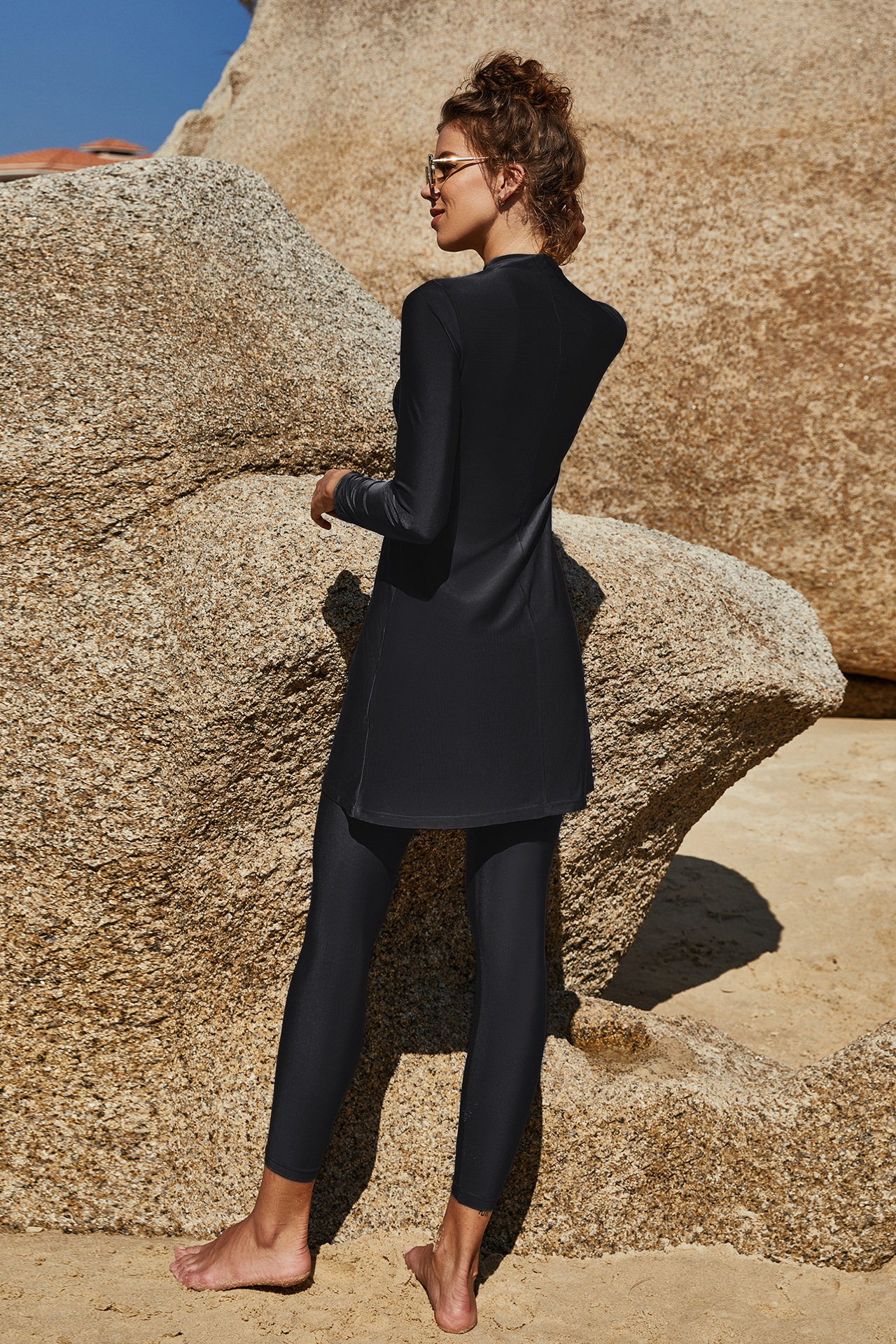 Black Solid Burkini