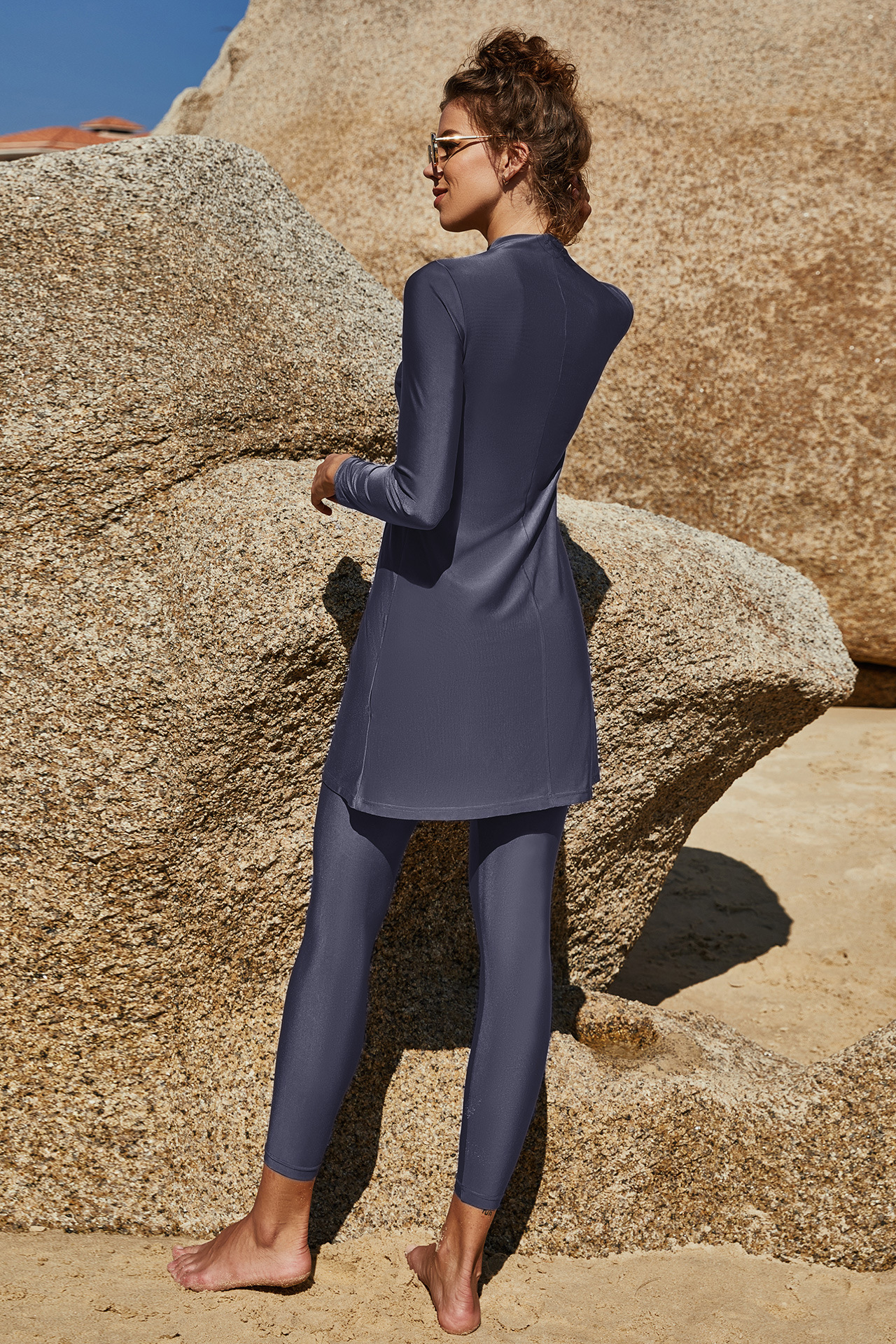 Dark Blue Solid Burkini