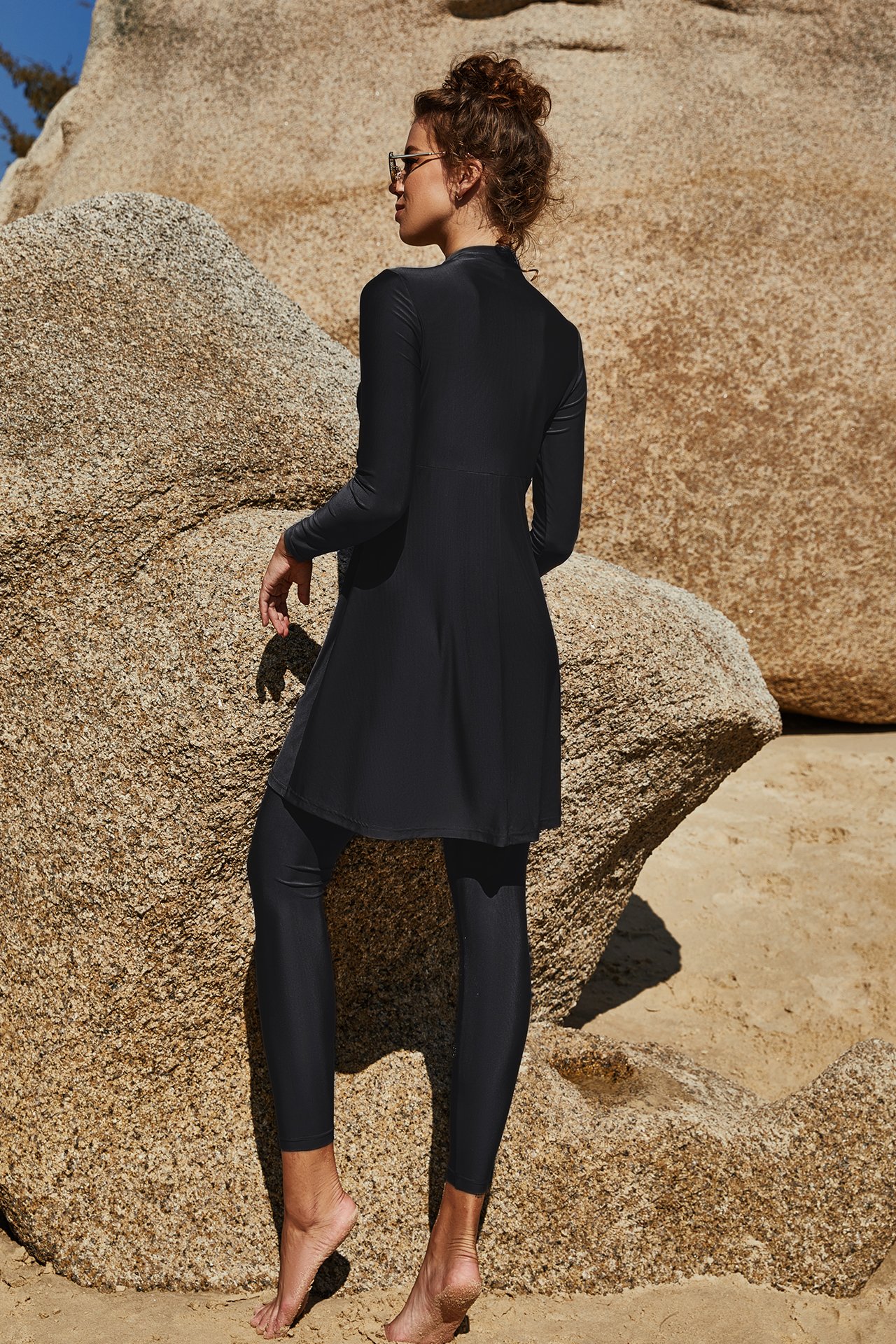 Black Solid Burkini