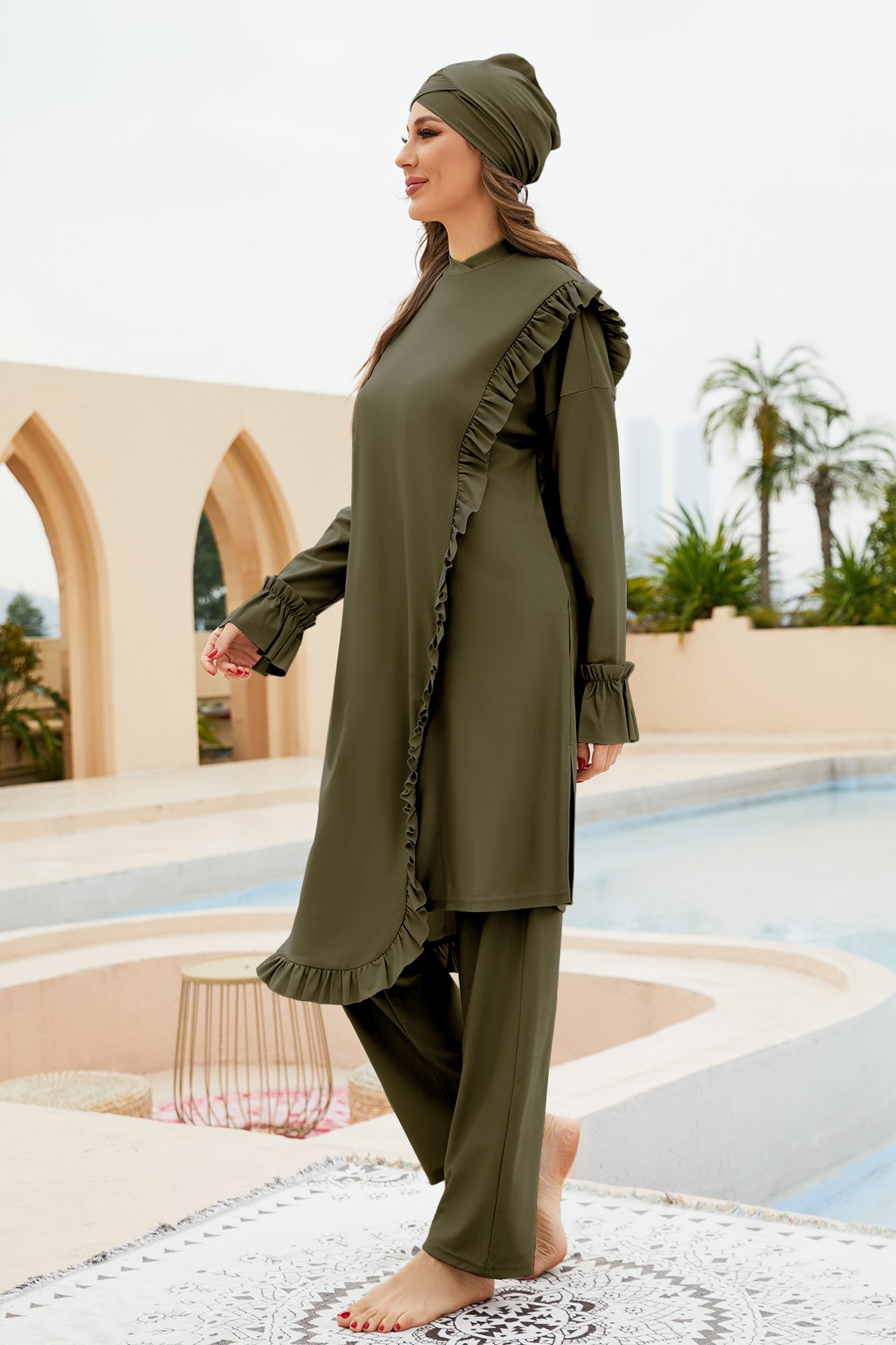 Olive Solid Burkini