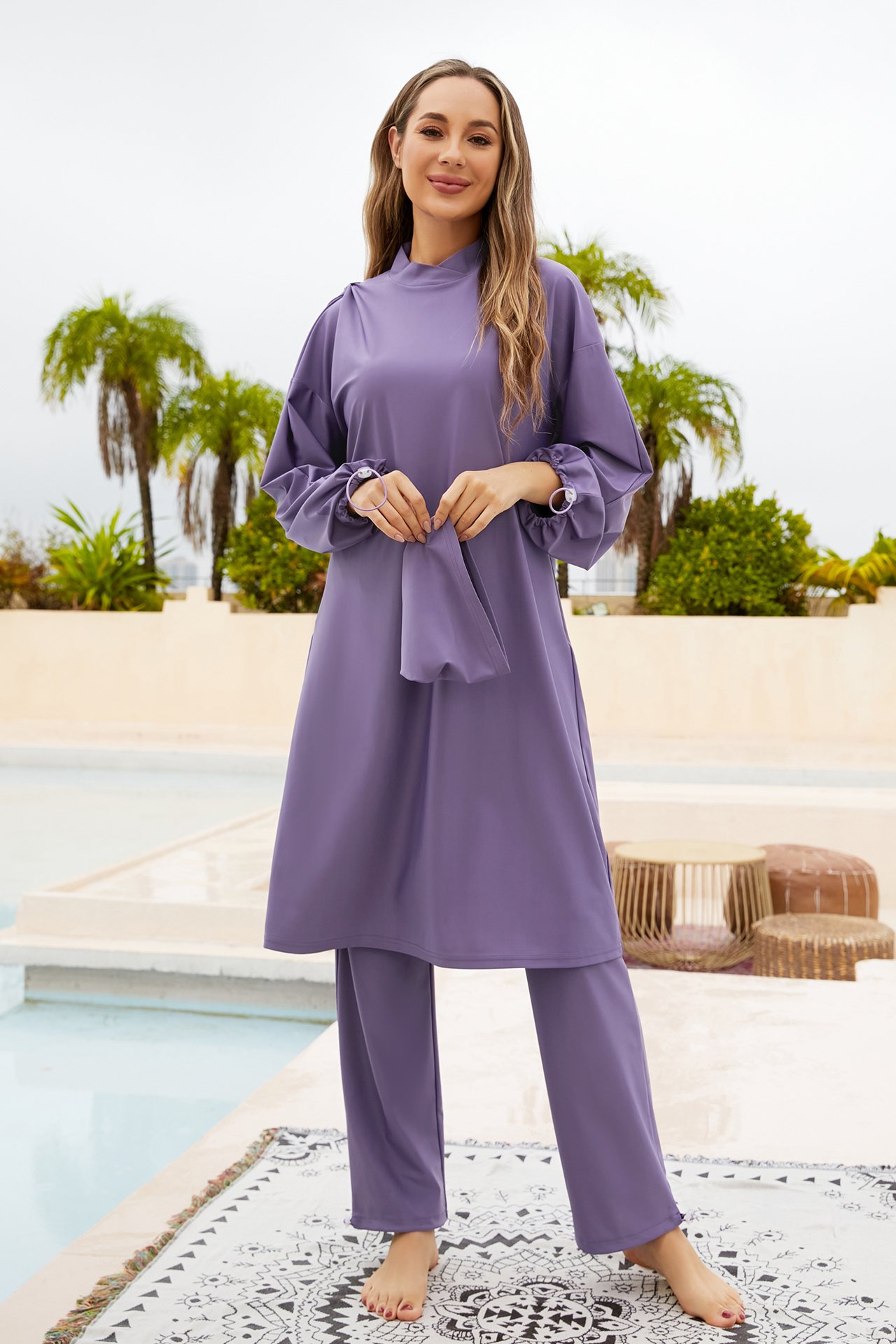 Lilac Solid Burkini