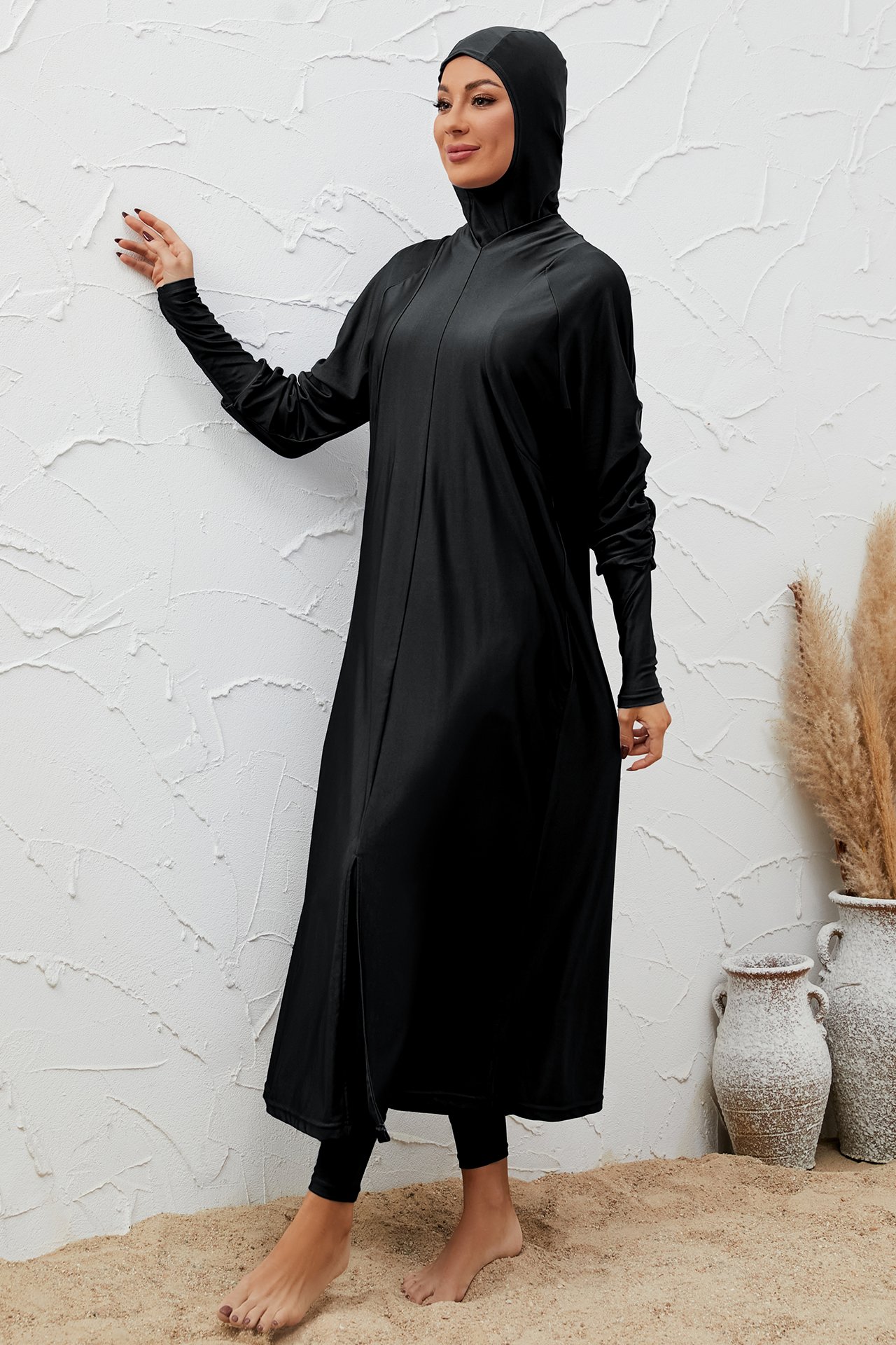 Black Solid Burkini