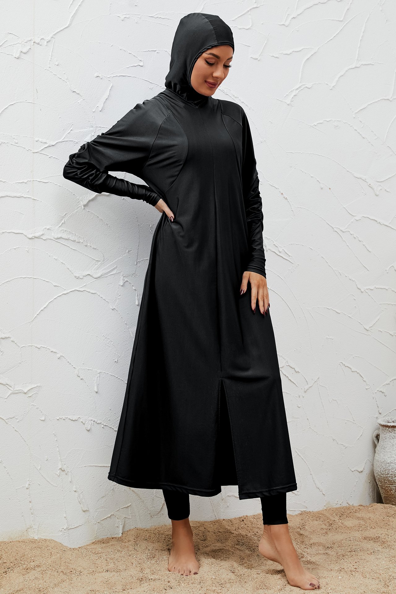 Black Solid Burkini