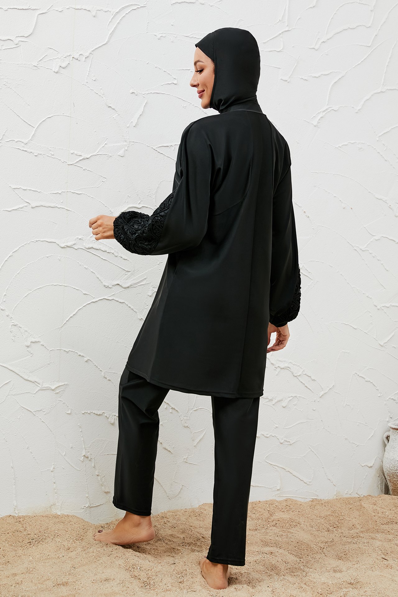 Black Solid Burkini