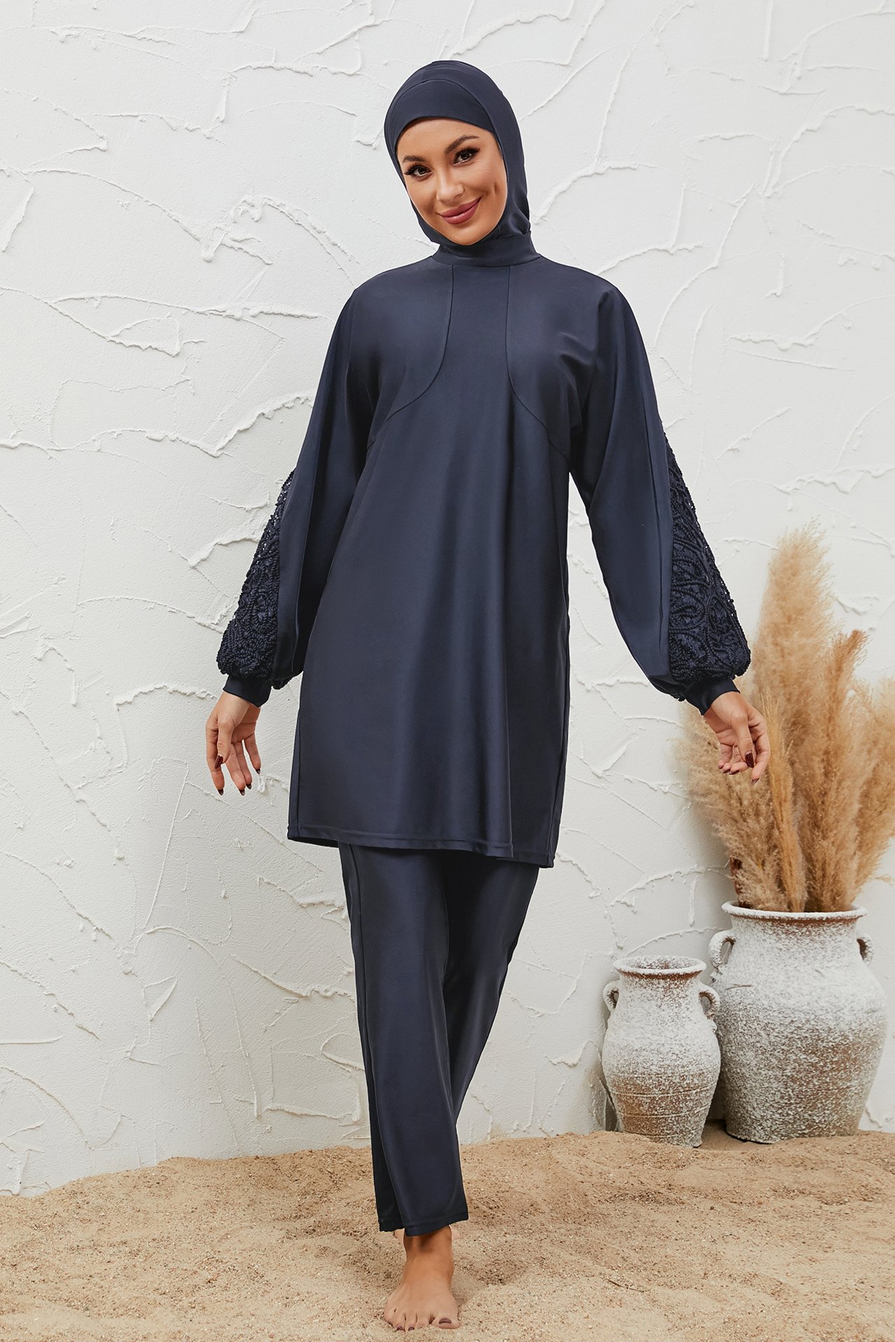 Charcoal Solid Burkini