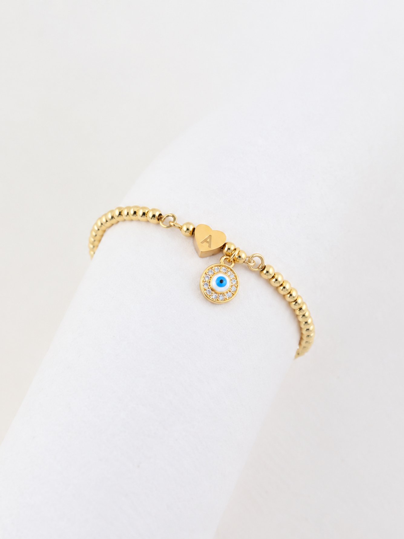 Gold Solid Charm Bracelet