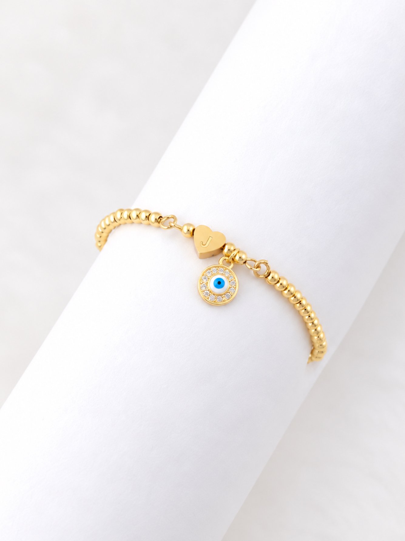Gold Solid Charm Bracelet