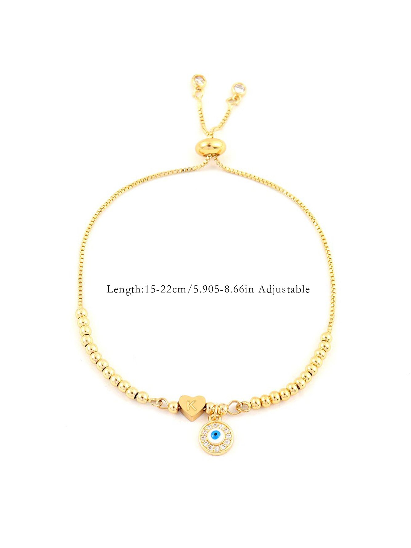 Gold Solid Charm Bracelet