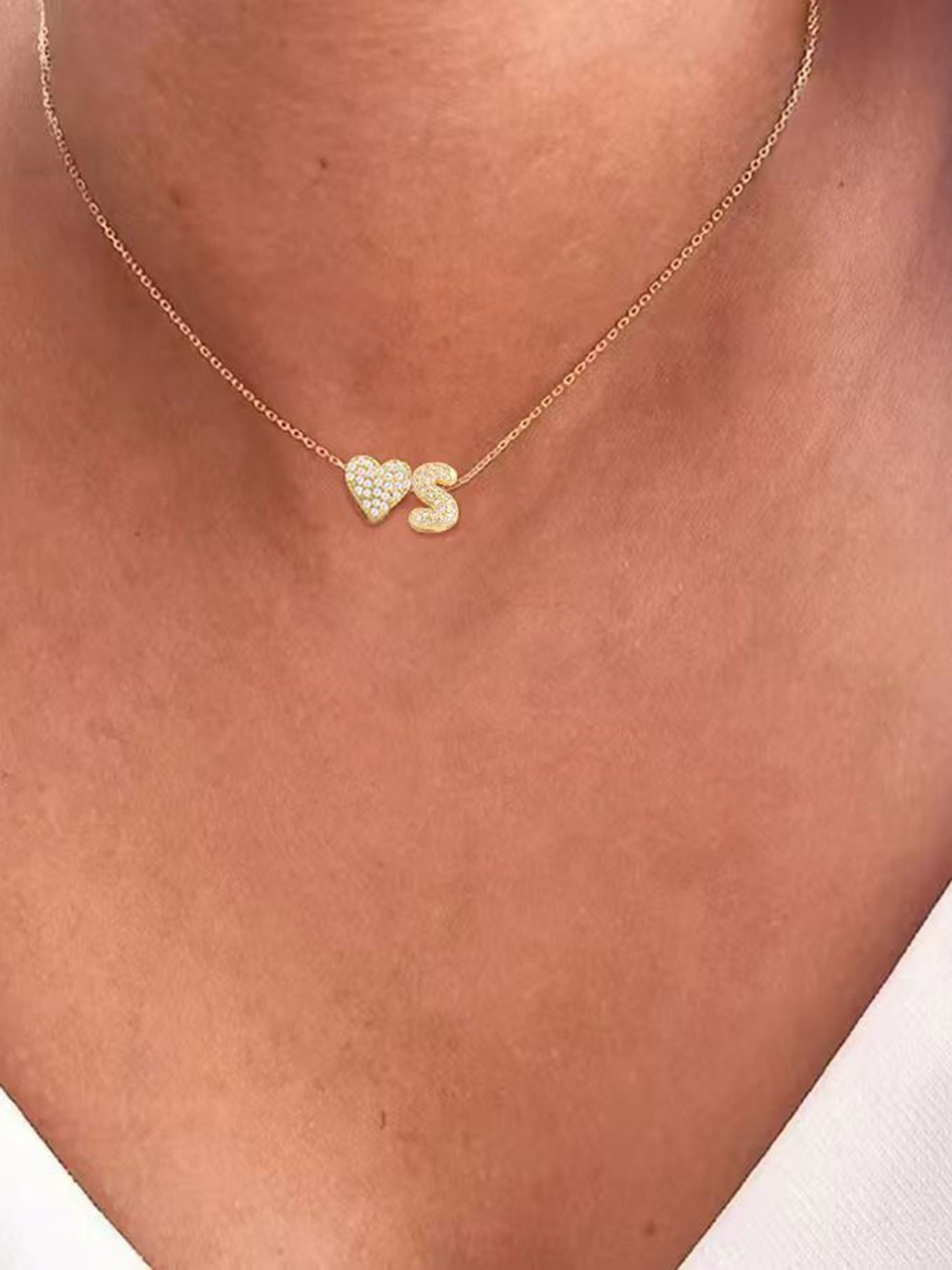 Gold Solid Pendant Necklace