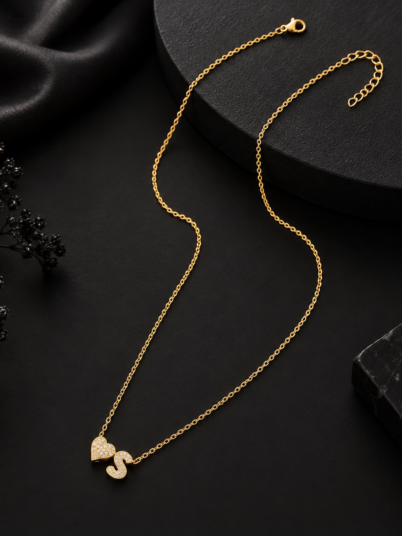 Gold Solid Pendant Necklace